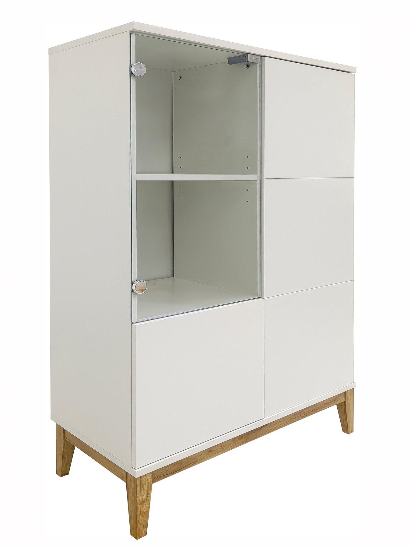 Image 3 of 7 of CosmoLiving by Cosmopolitan Pelle Cabinet - White