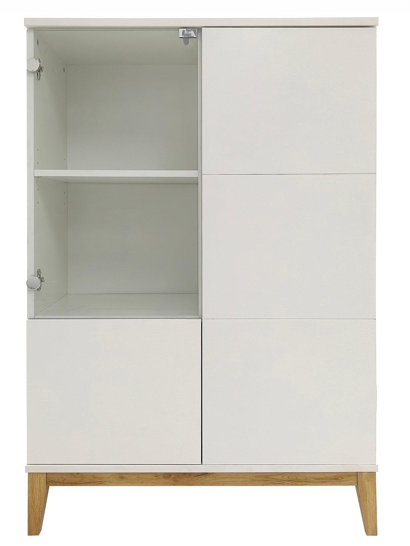Image 4 of 7 of CosmoLiving by Cosmopolitan Pelle Cabinet - White