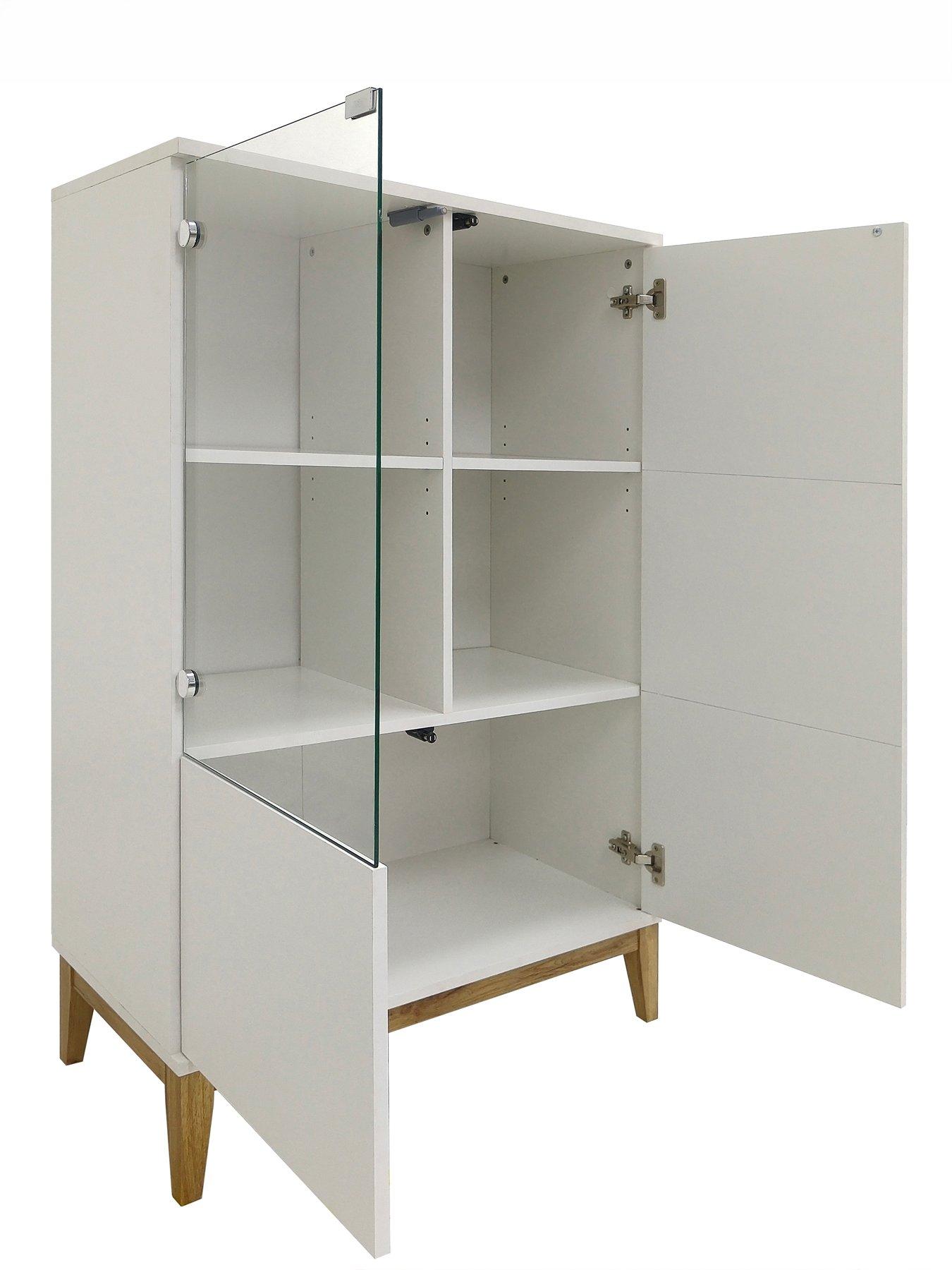 Image 5 of 7 of CosmoLiving by Cosmopolitan Pelle Cabinet - White