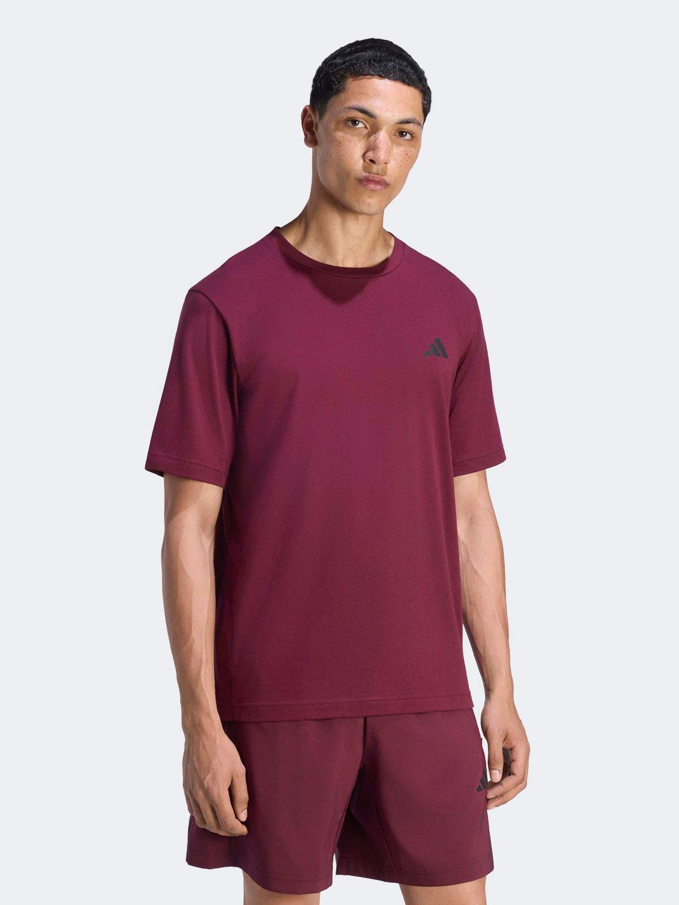 Image 1 of 5 of adidas Mens Training Workout Essentials T-shirt - Red