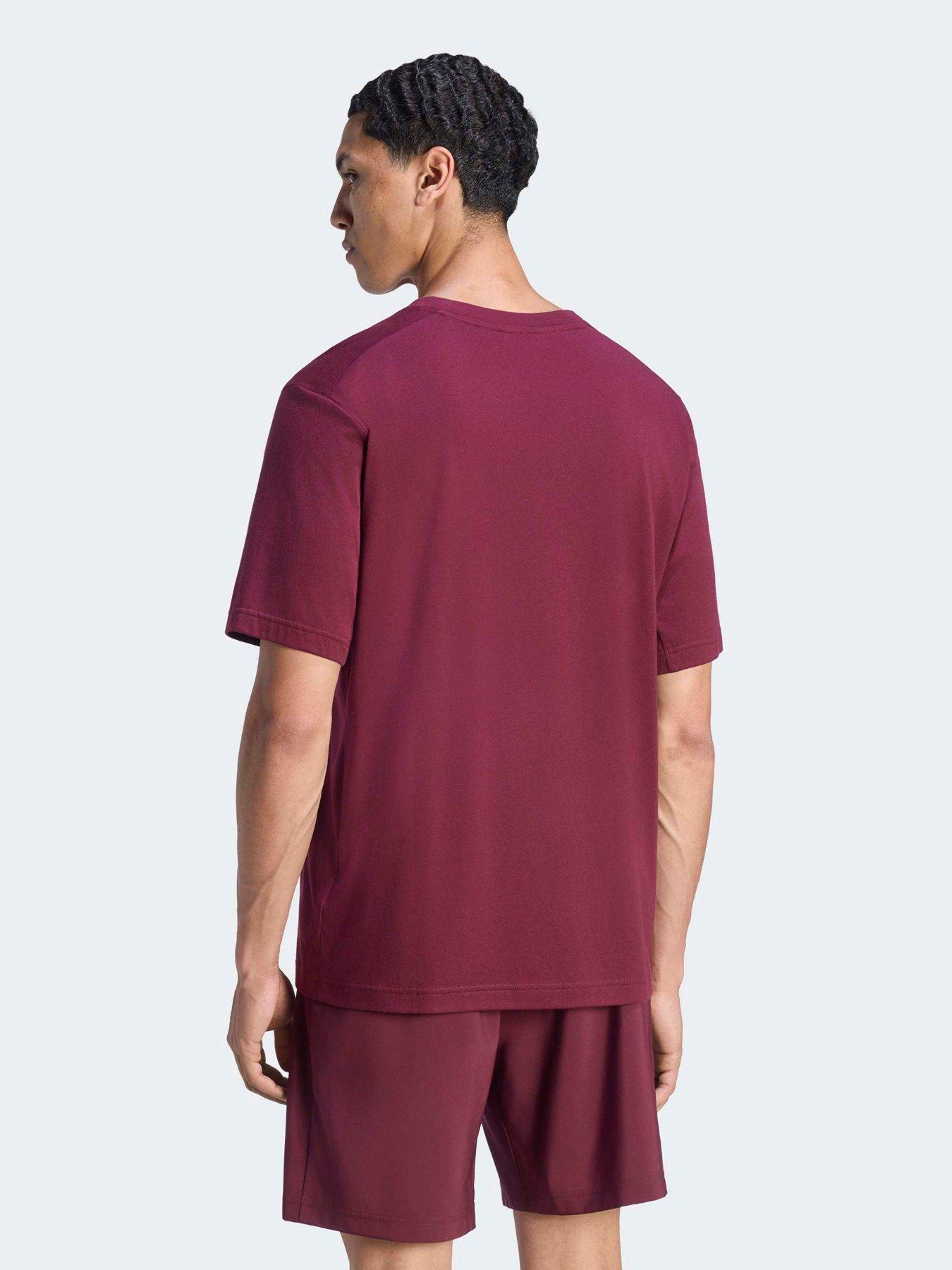 Image 2 of 5 of adidas Mens Training Workout Essentials T-shirt - Red