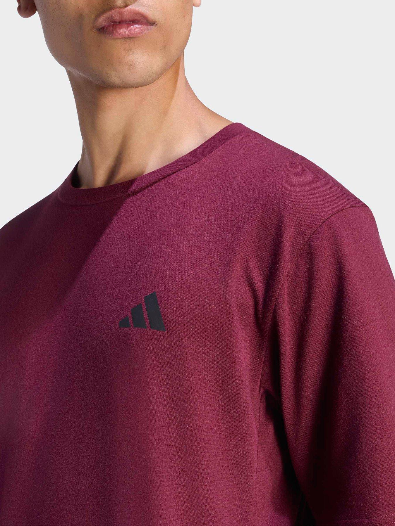 Image 4 of 5 of adidas Mens Training Workout Essentials T-shirt - Red