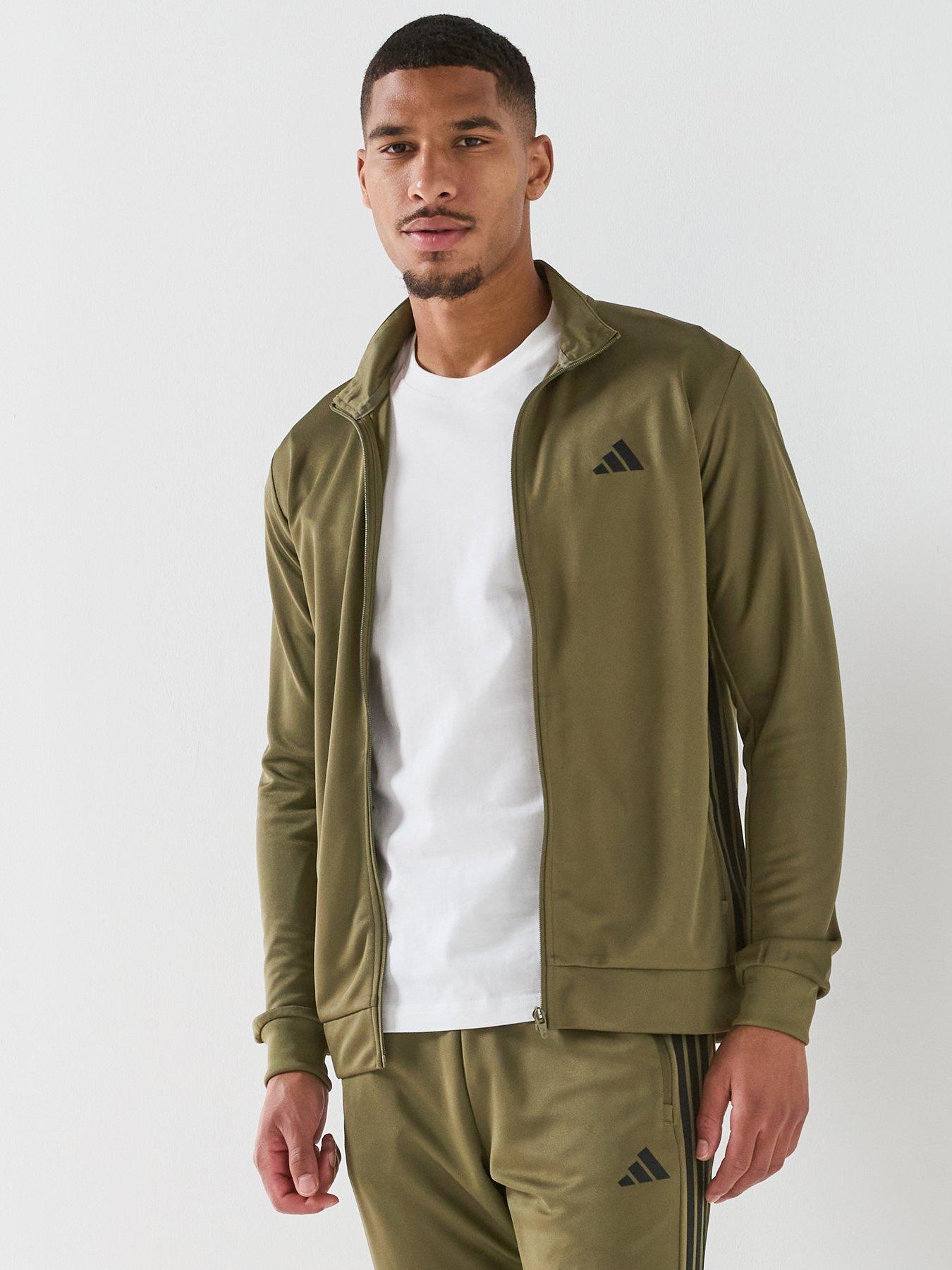 adidas Men's 3-Stripes Tricot Track Jacket - Green