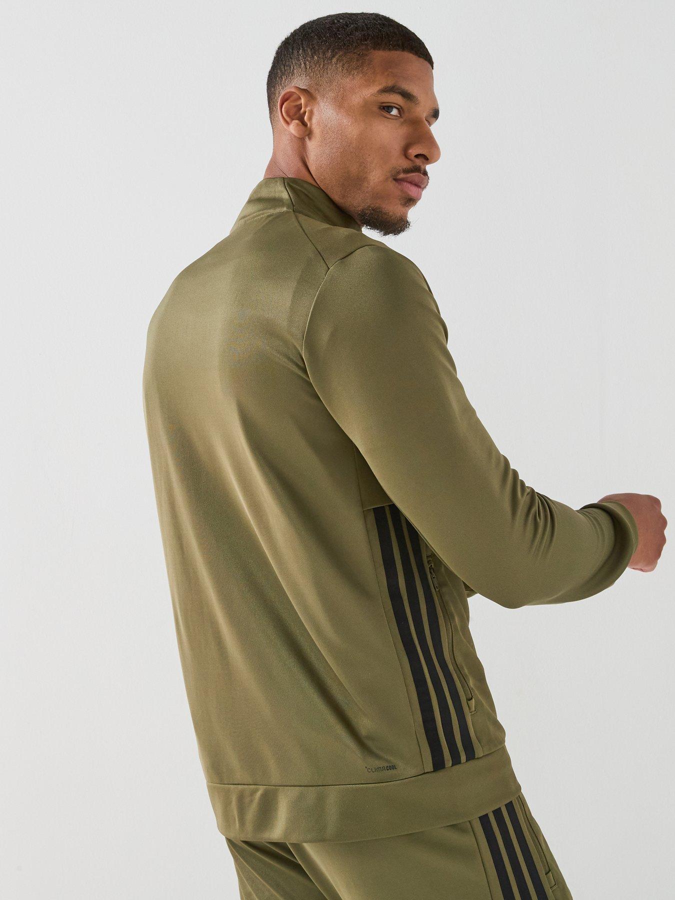 Image 2 of 6 of adidas Men's 3-Stripes Tricot Track Jacket - Green