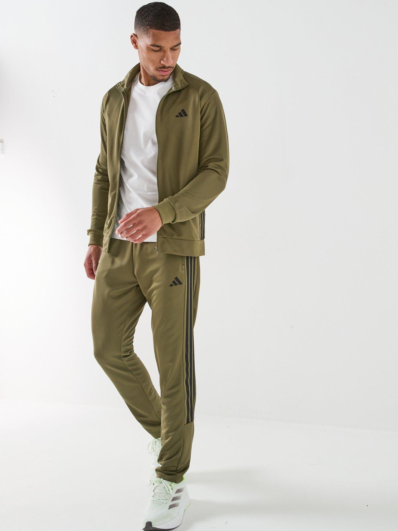 Image 3 of 6 of adidas Men's 3-Stripes Tricot Track Jacket - Green