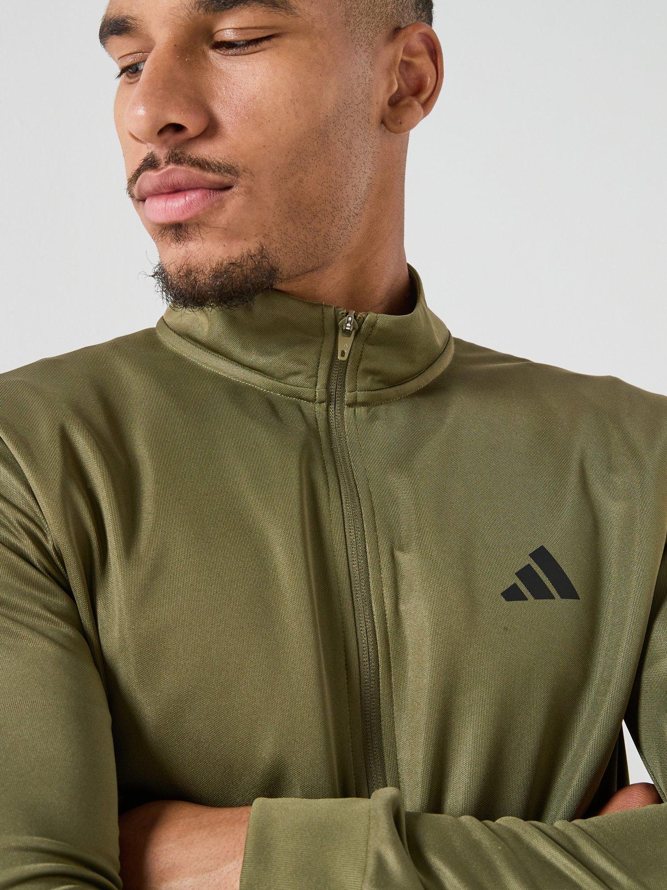 Image 4 of 6 of adidas Men's 3-Stripes Tricot Track Jacket - Green