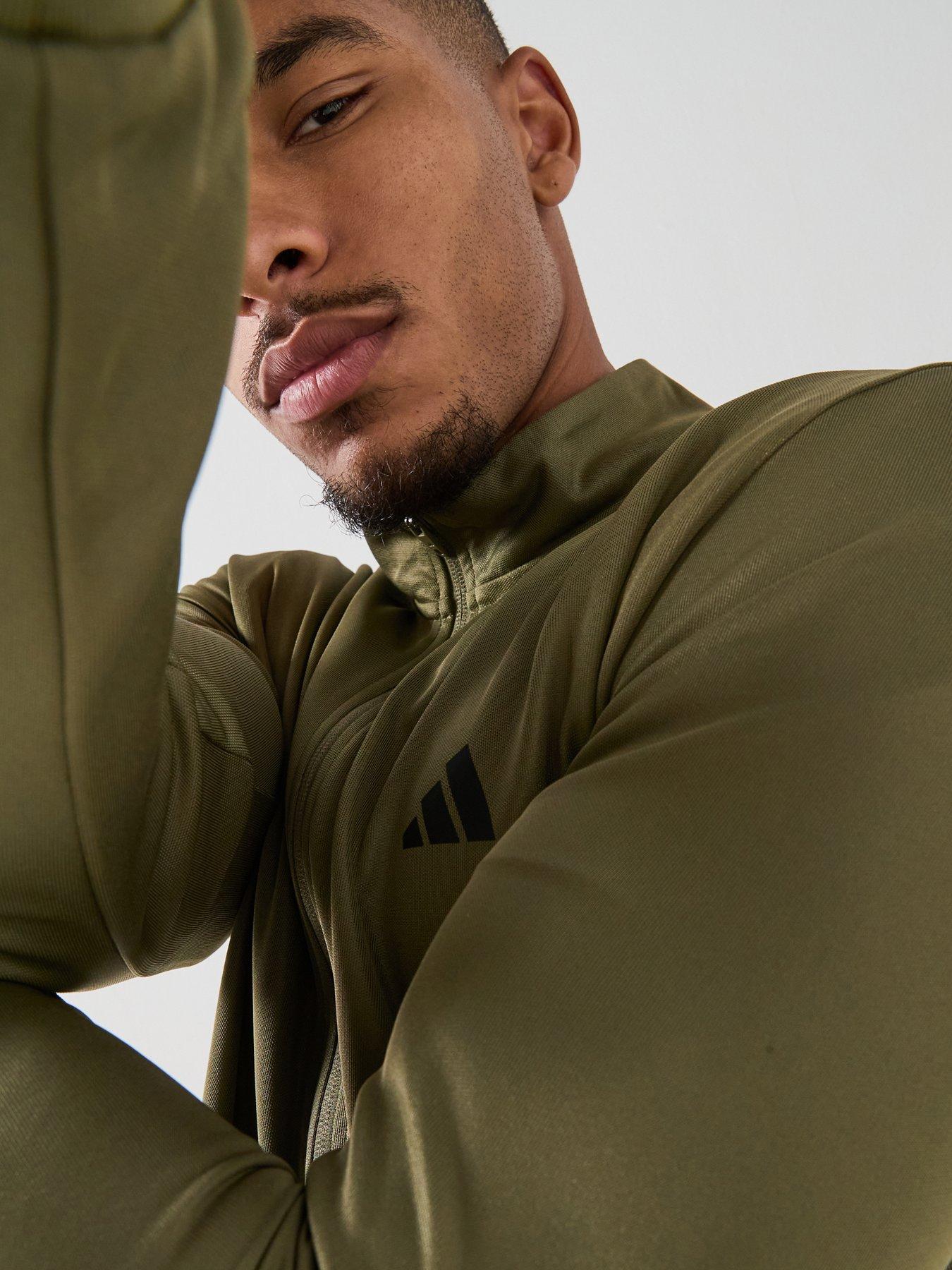 Image 5 of 6 of adidas Men's 3-Stripes Tricot Track Jacket - Green