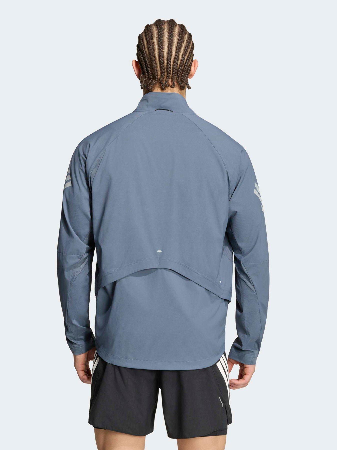 Image 2 of 6 of adidas Mens Running Adi365 Iconic Stripes Jacket - Grey