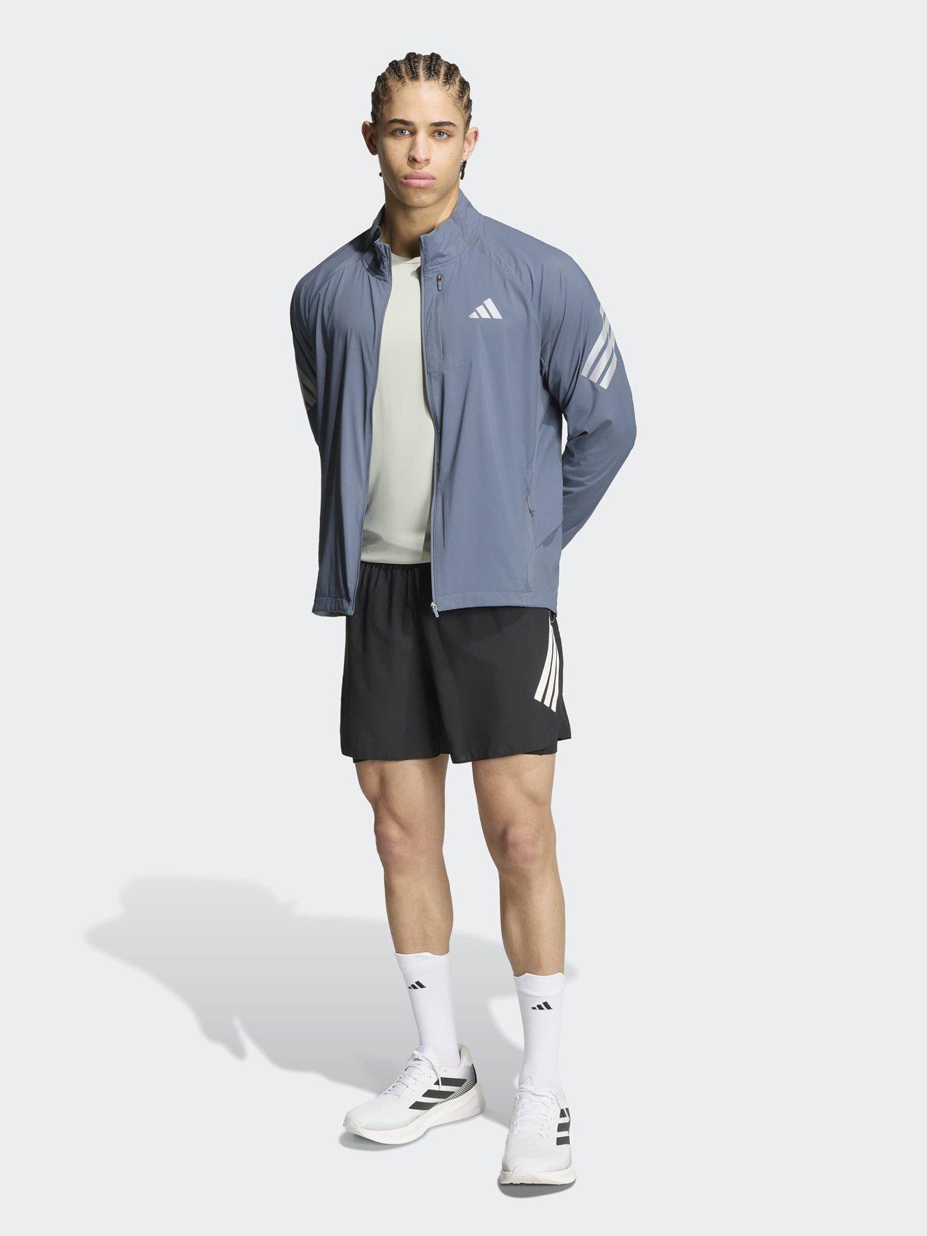 Image 3 of 6 of adidas Mens Running Adi365 Iconic Stripes Jacket - Grey