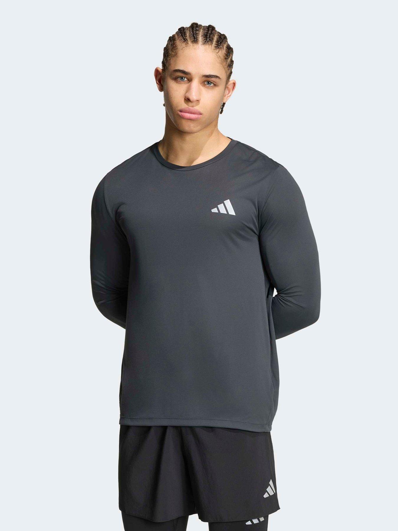 Image 1 of 6 of adidas Mens Running Adi365 Essentials Long Sleeve T-shirt - Grey
