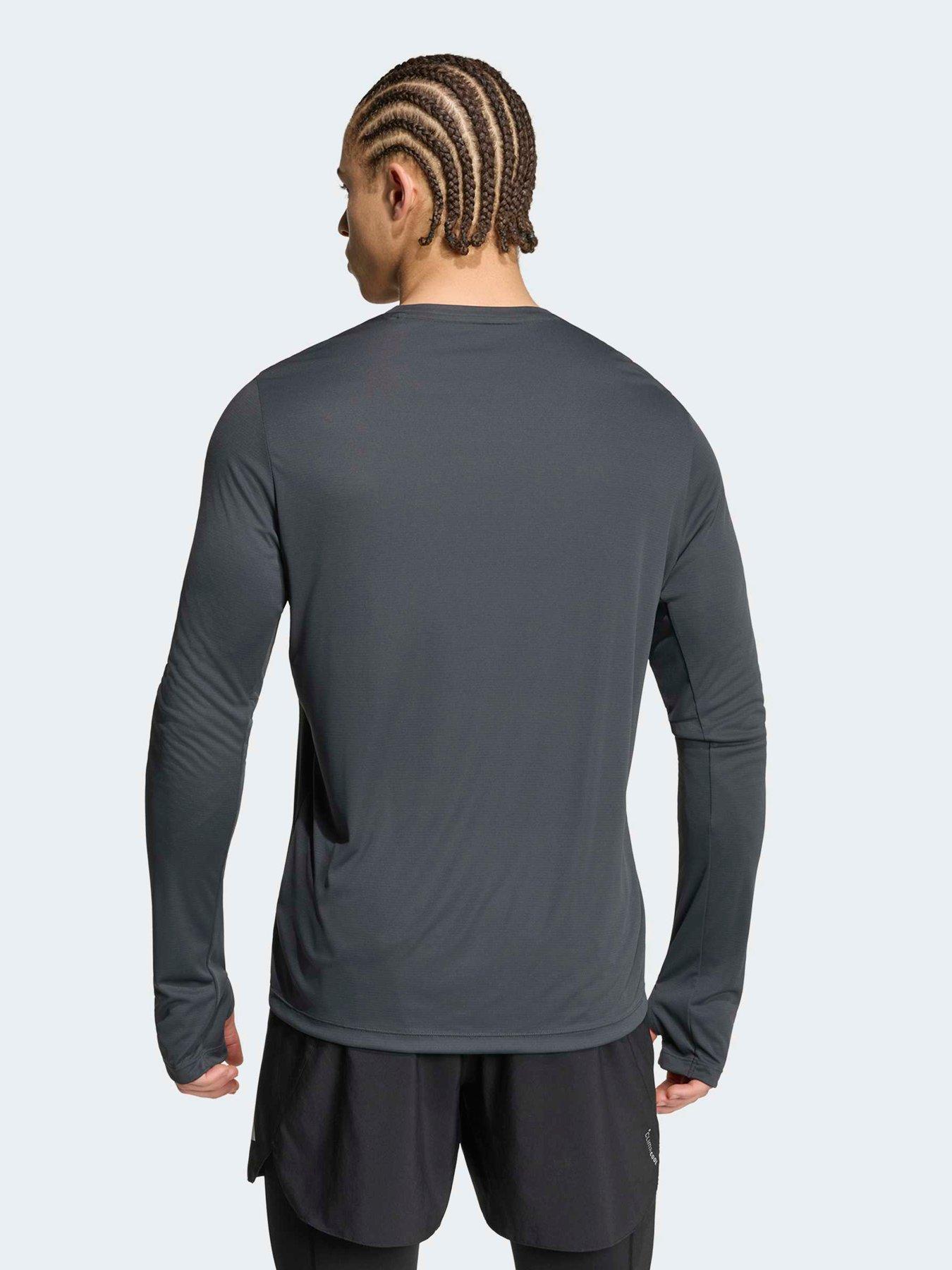 Image 2 of 6 of adidas Mens Running Adi365 Essentials Long Sleeve T-shirt - Grey