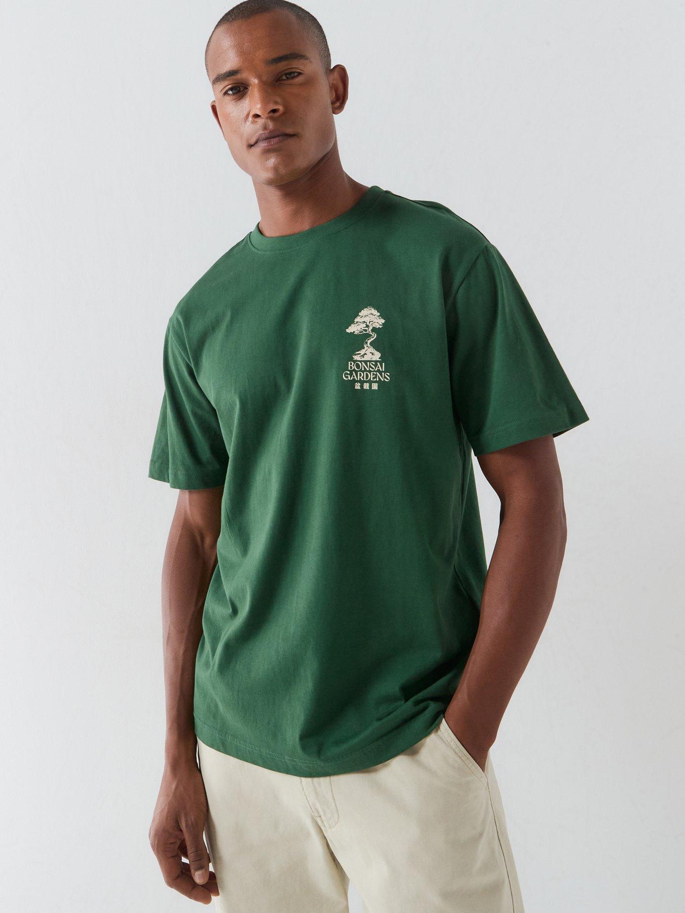 Image 2 of 5 of ONLY & SONS Axel Bonsai Graphic T-Shirt - Green