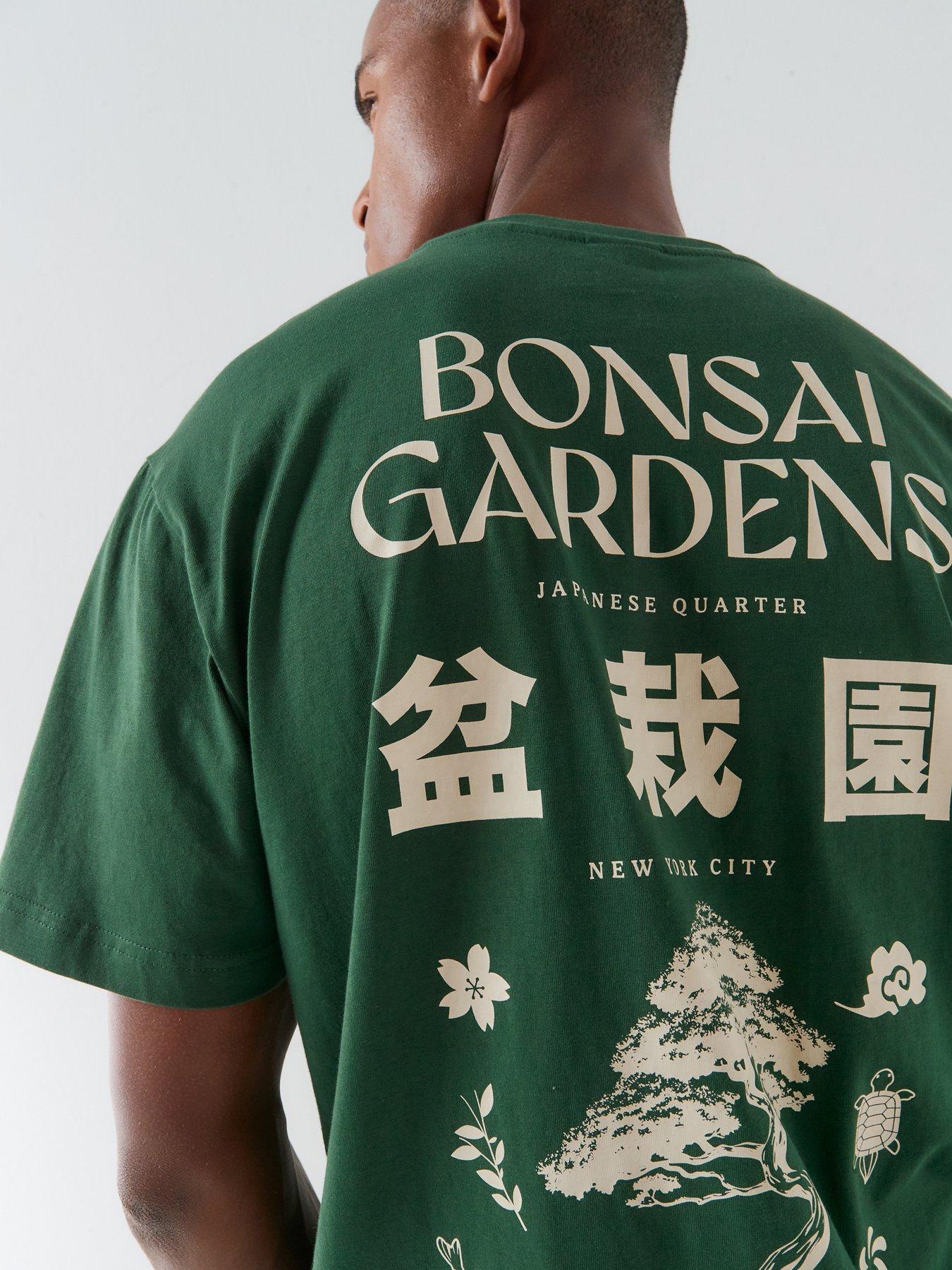 Image 5 of 5 of ONLY & SONS Axel Bonsai Graphic T-Shirt - Green