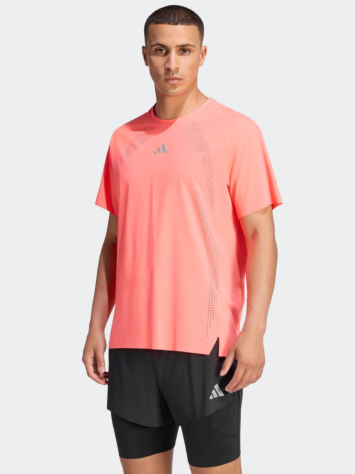 adidas Mens Running Adi365 Climacool T-shirt - Pink