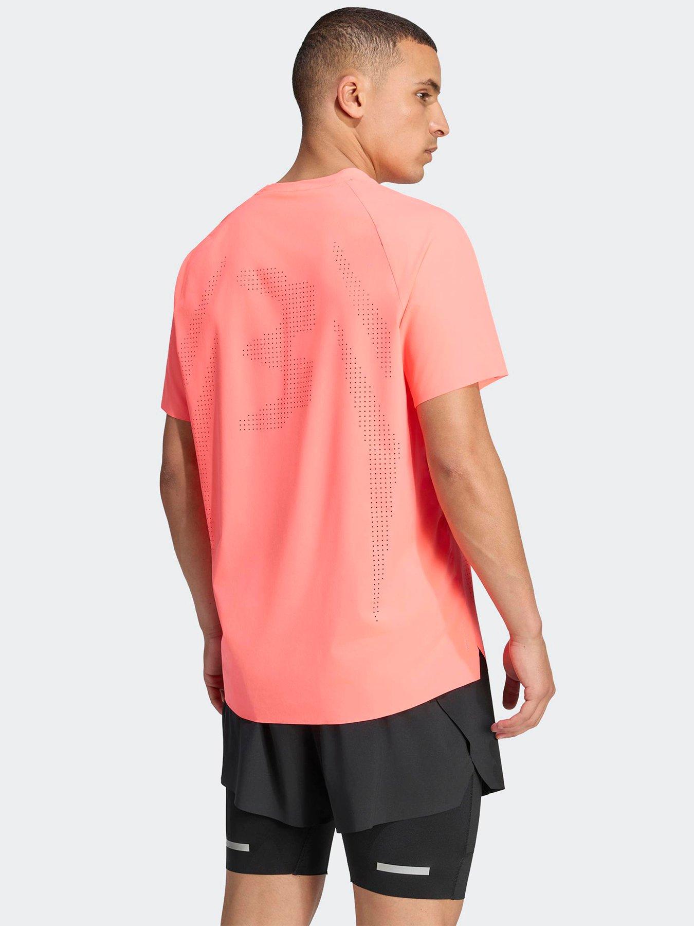 Image 2 of 5 of adidas Mens Running Adi365 Climacool T-shirt - Pink