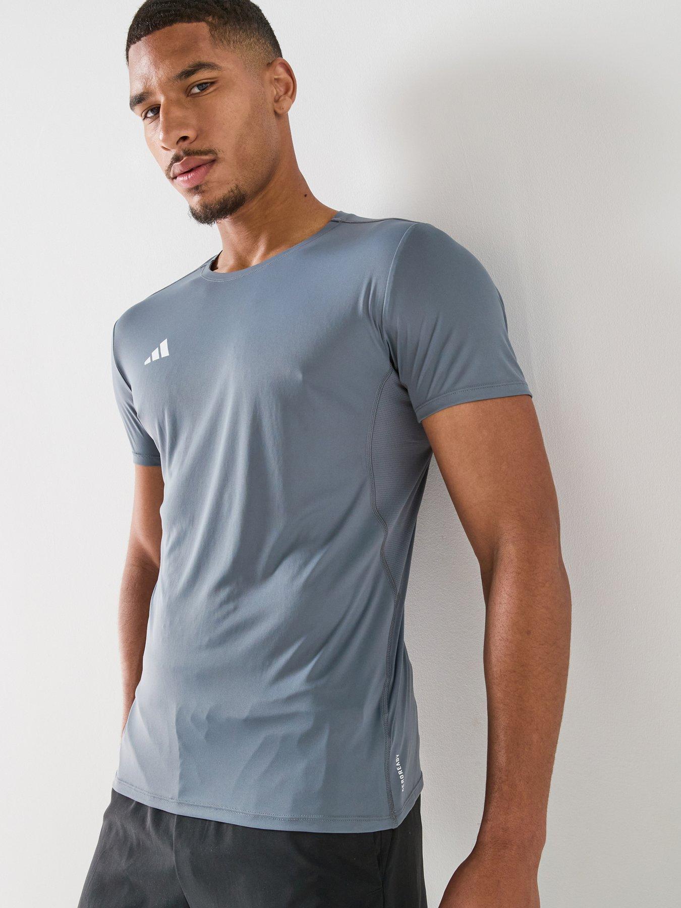 adidas Men's Adizero Essentials Running T-Shirt - Grey