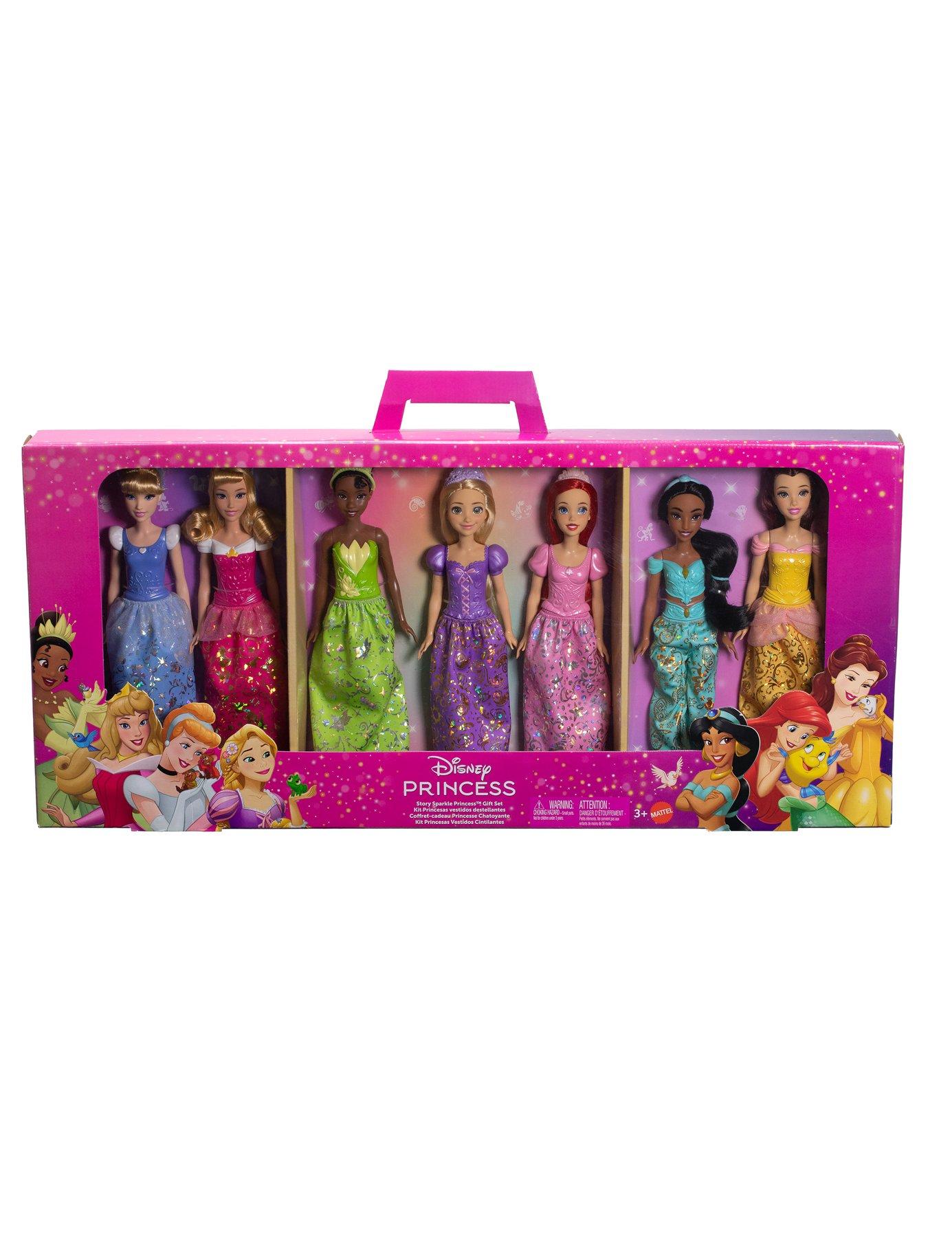 Image 6 of 7 of Disney Princess Story Sparkle Princess Doll 7-Pack Gift Set