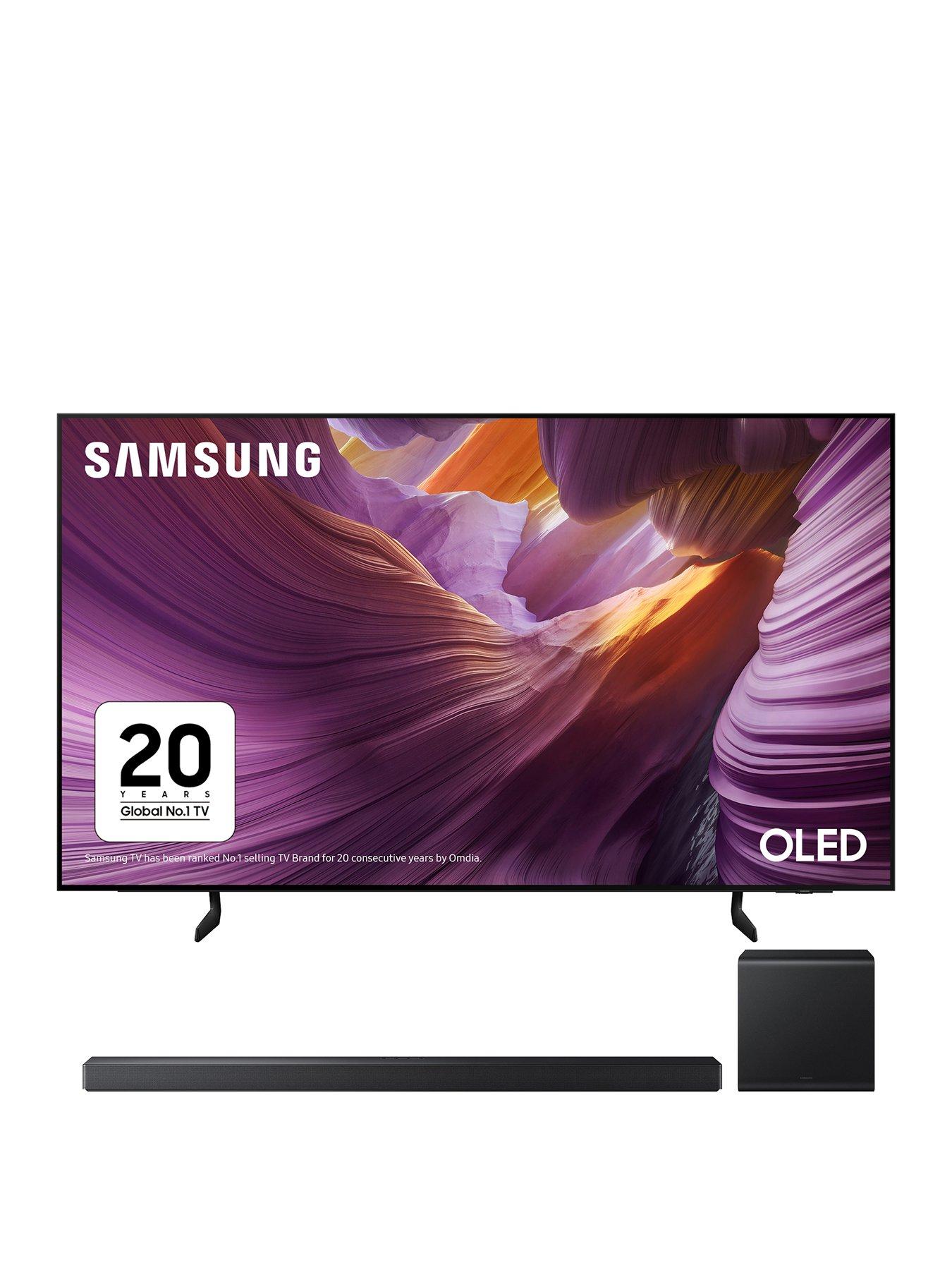 Image 1 of 8 of Samsung TV &amp; Soundbar Package - QE83S85F, 83 inch, OLED 4K, Smart TV and HW-QS700F/XU 3.1.2-channel Q-Series Soundbar with Subwoofer