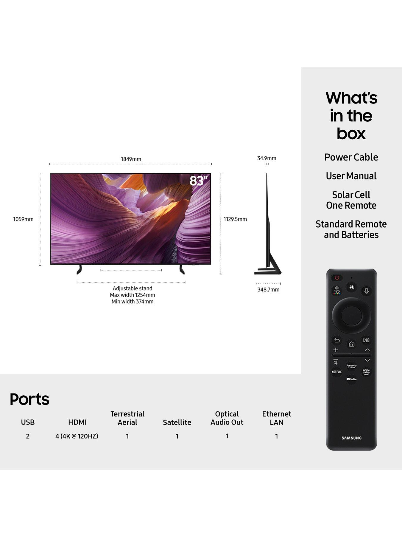 Image 4 of 8 of Samsung TV &amp; Soundbar Package - QE83S85F, 83 inch, OLED 4K, Smart TV and HW-QS700F/XU 3.1.2-channel Q-Series Soundbar with Subwoofer
