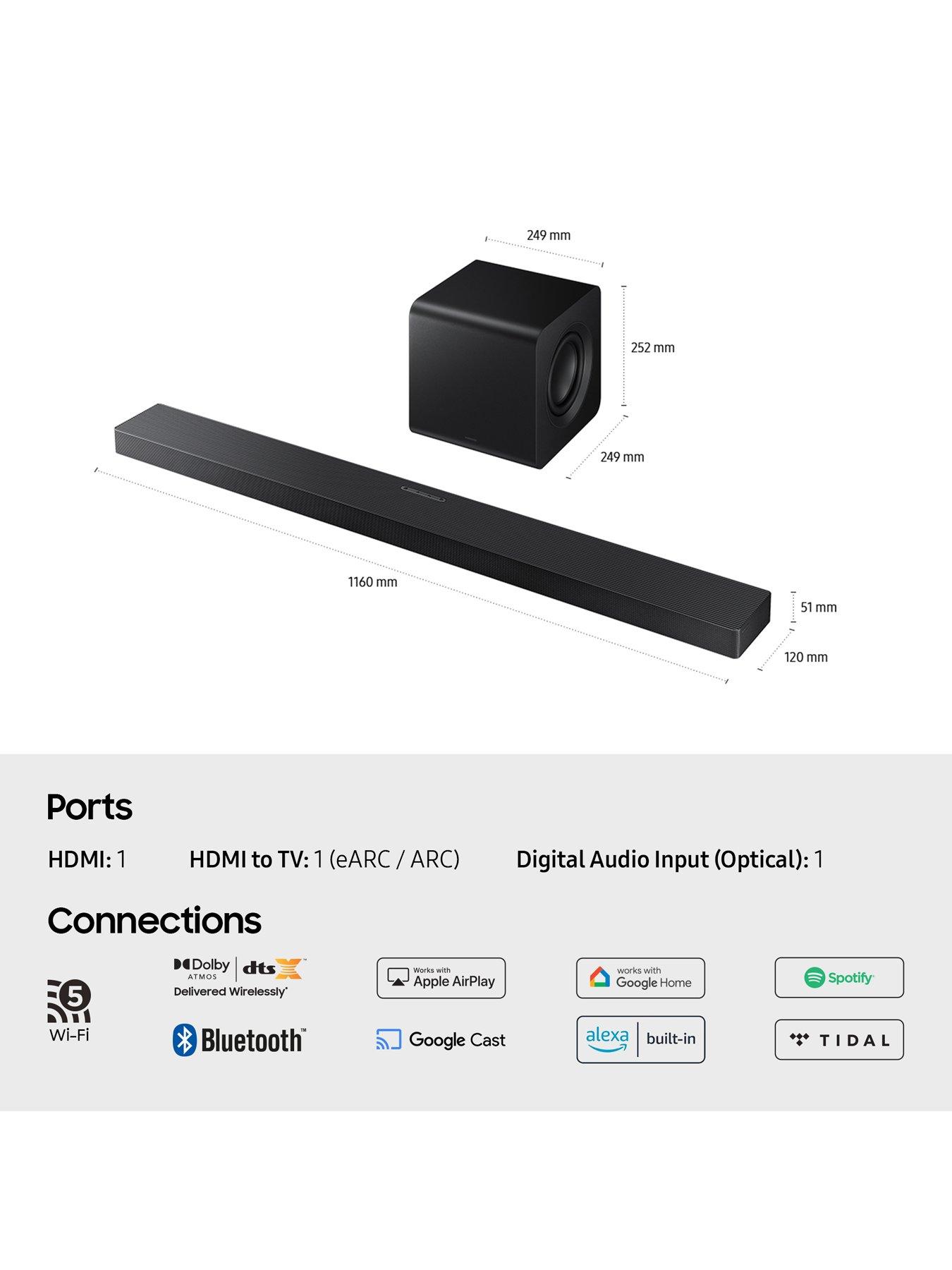 Image 7 of 8 of Samsung TV &amp; Soundbar Package - QE83S85F, 83 inch, OLED 4K, Smart TV and HW-QS700F/XU 3.1.2-channel Q-Series Soundbar with Subwoofer