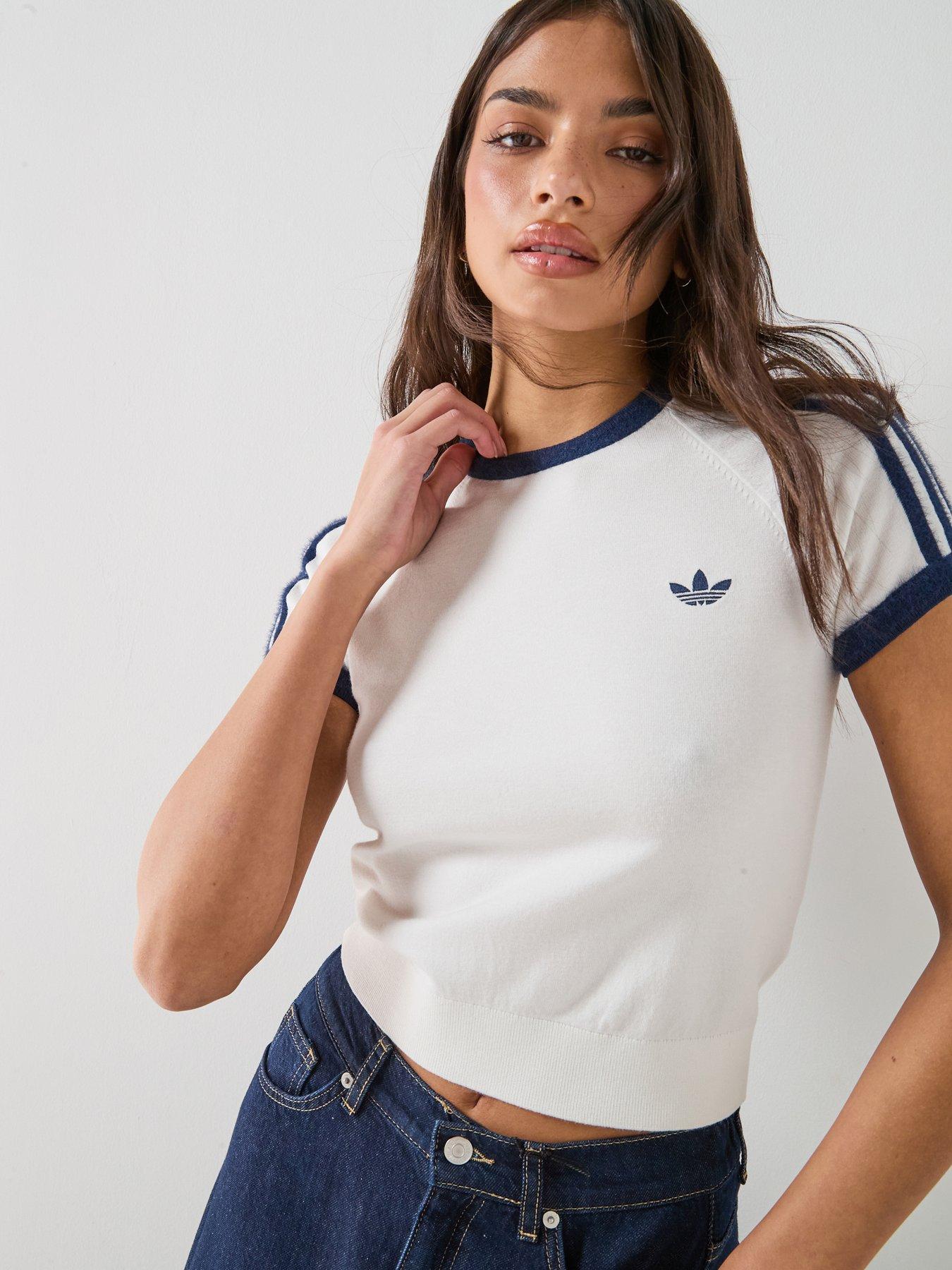 Image 1 of 6 of adidas Originals Womens Knit Tee - White