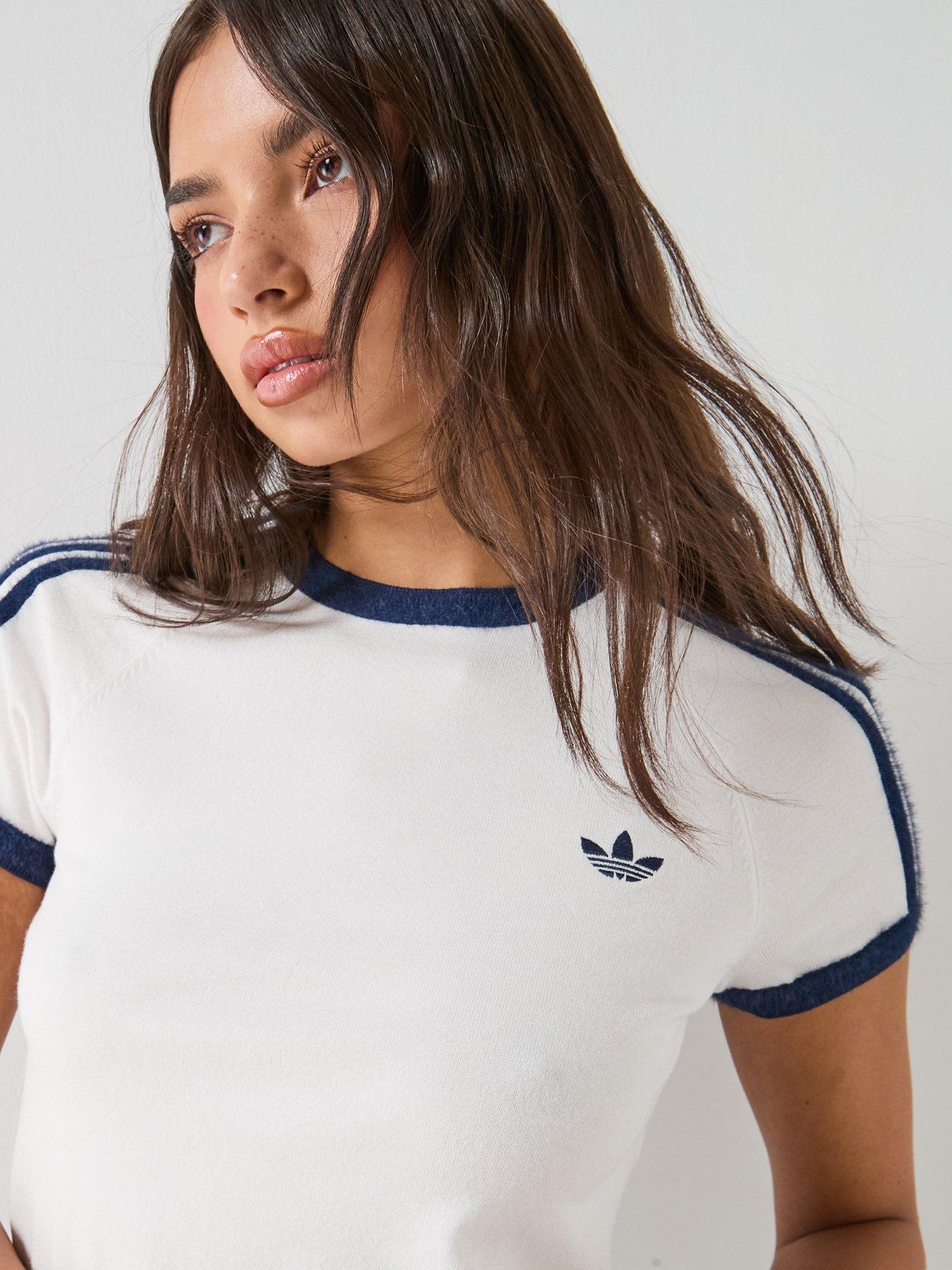 Image 5 of 6 of adidas Originals Womens Knit Tee - White
