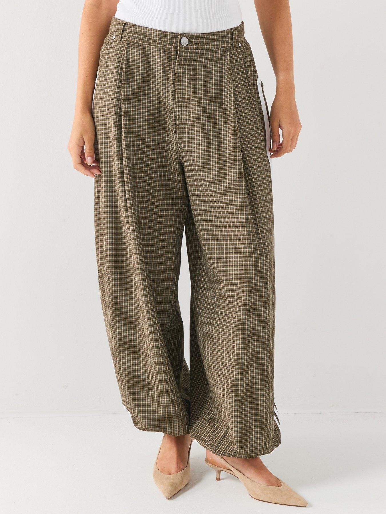 Image 1 of 6 of adidas Originals Womens Check Trouser - Green