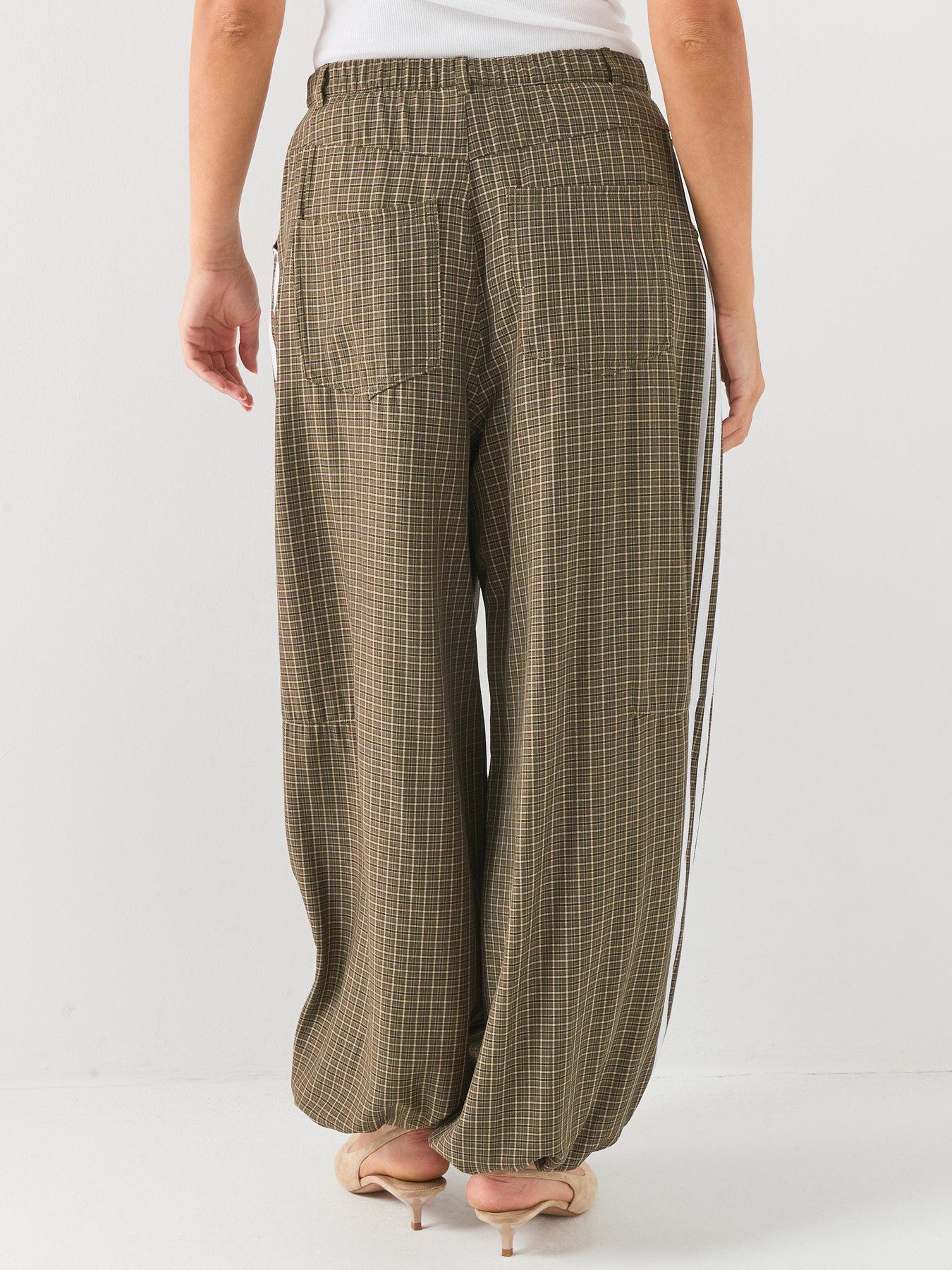 Image 2 of 6 of adidas Originals Womens Check Trouser - Green