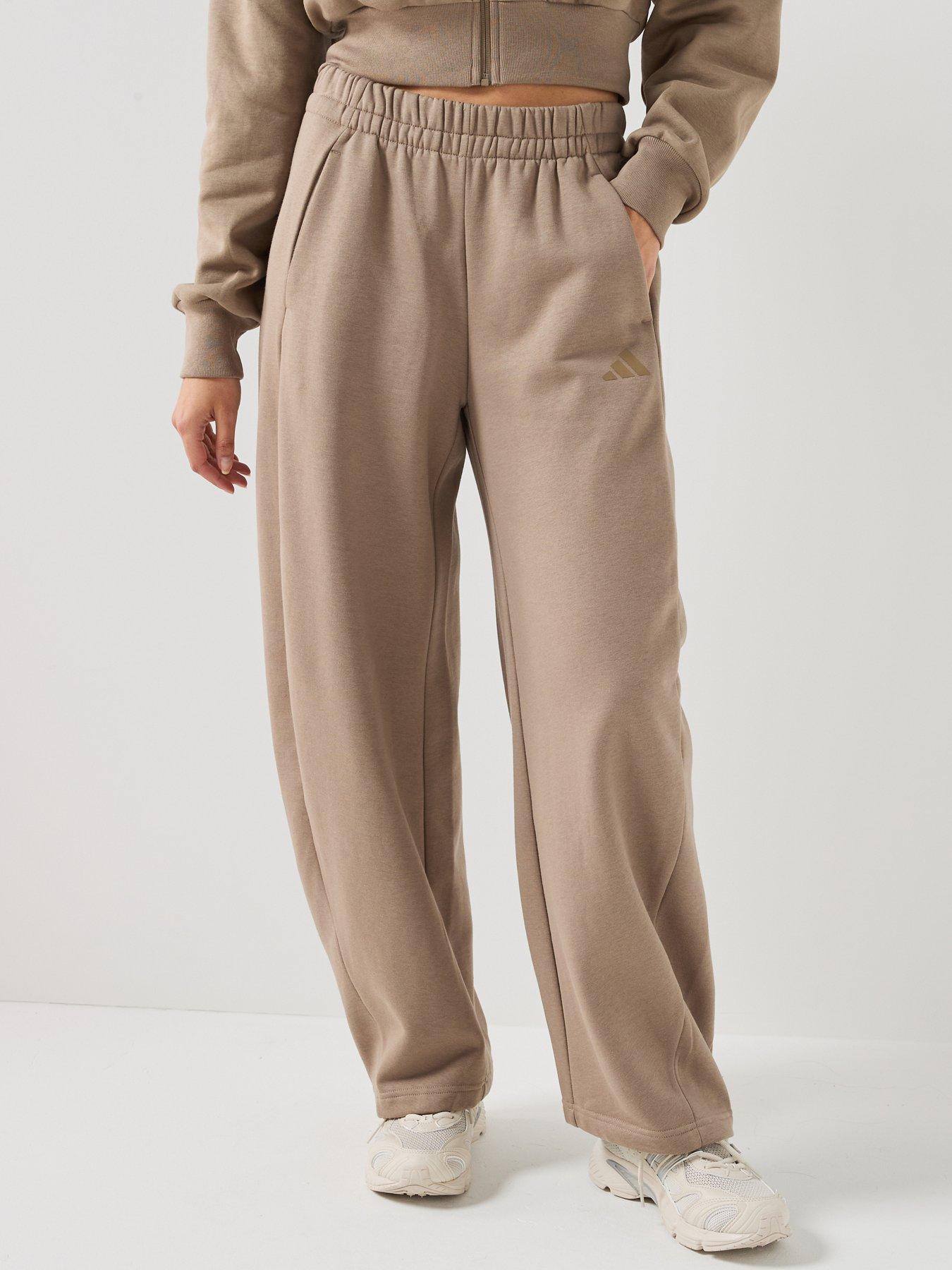 Image 1 of 6 of adidas Sportswear Womens Essentials Fleece Barrel Pants - Beige