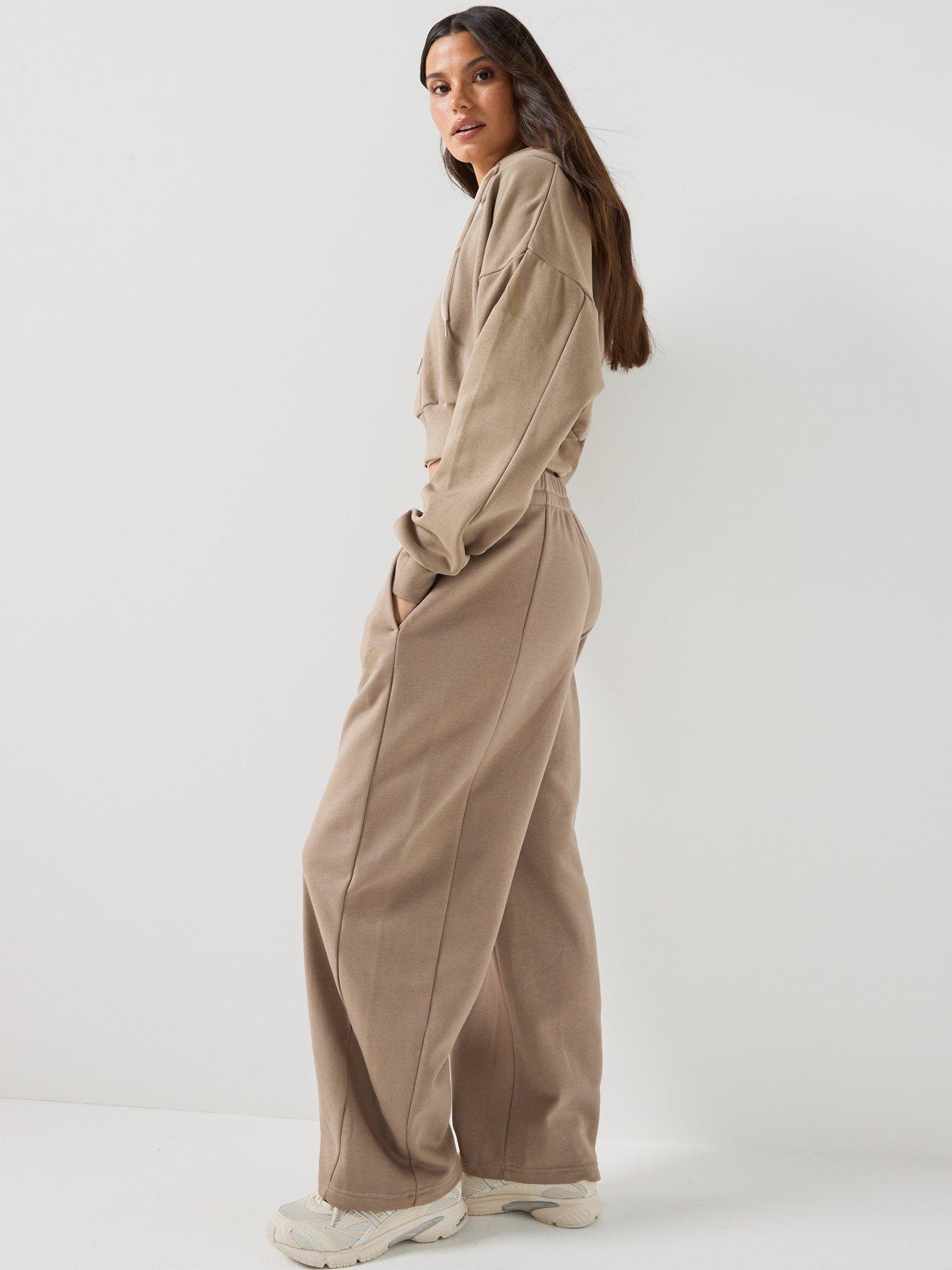 Image 5 of 6 of adidas Sportswear Womens Essentials Fleece Barrel Pants - Beige