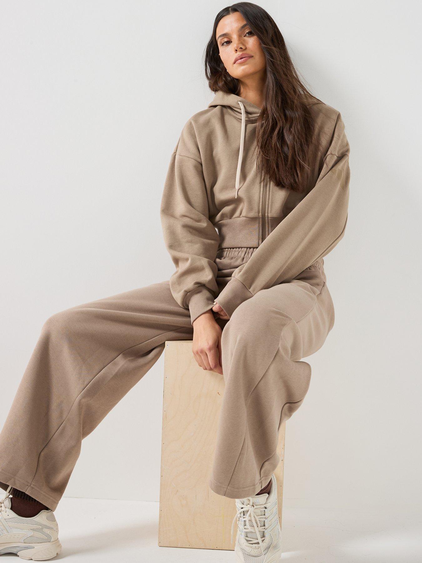 Image 6 of 6 of adidas Sportswear Womens Essentials Fleece Barrel Pants - Beige