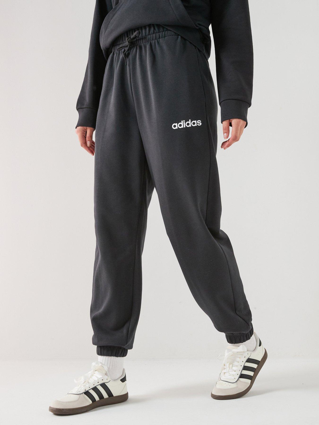 adidas Sportswear Women's Essentials Linear French Terry Cuffed Joggers - Black