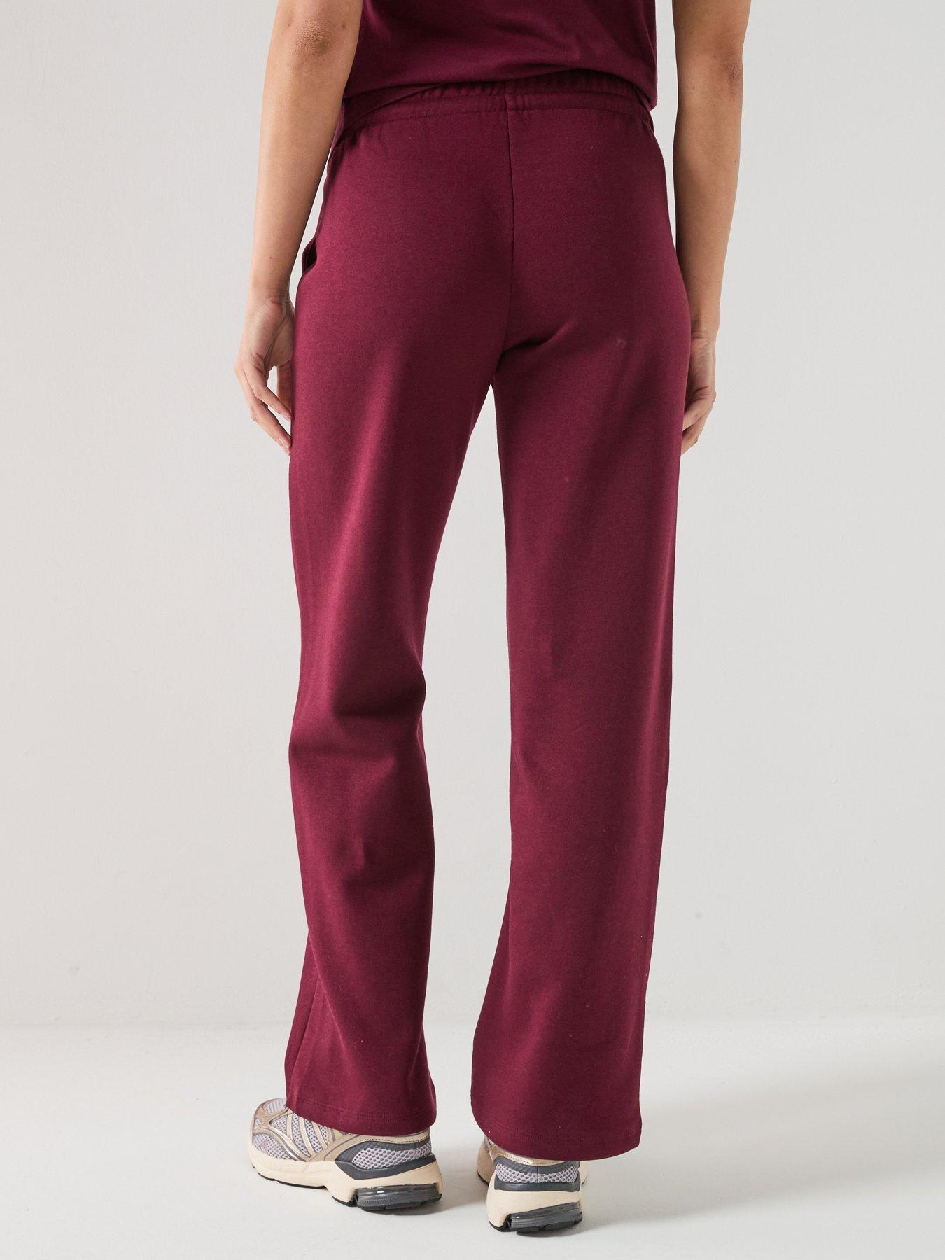 Image 2 of 6 of adidas Sportswear Womens Essentials Feelcozy Open-hem Pants - Red