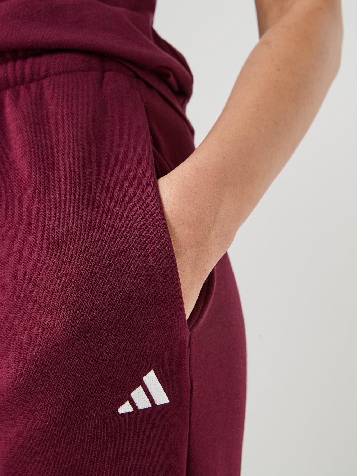 Image 6 of 6 of adidas Sportswear Womens Essentials Feelcozy Open-hem Pants - Red