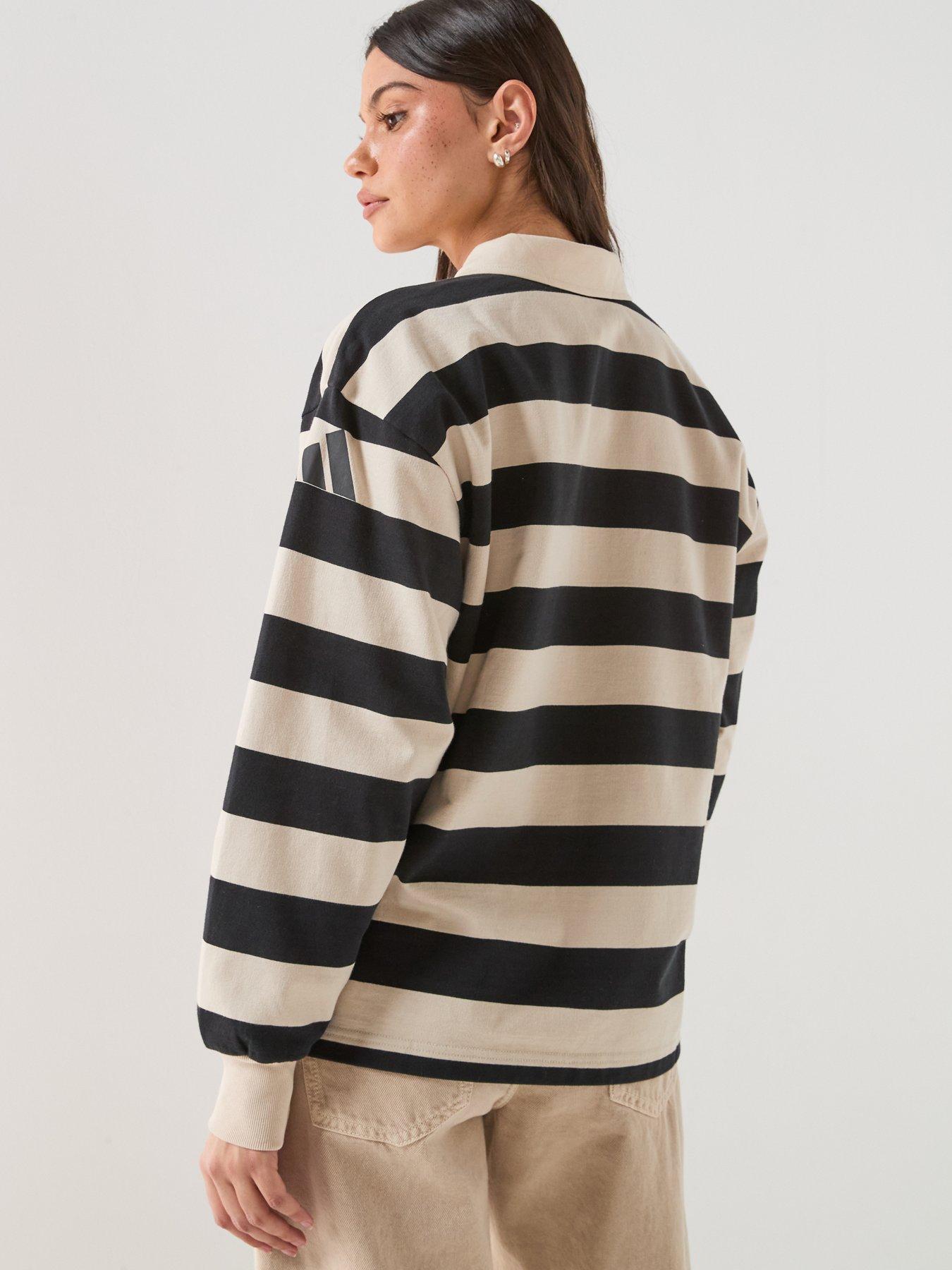 Image 2 of 6 of adidas Sportswear Womens Essentials French Terry Long Sleeve Polo - Black