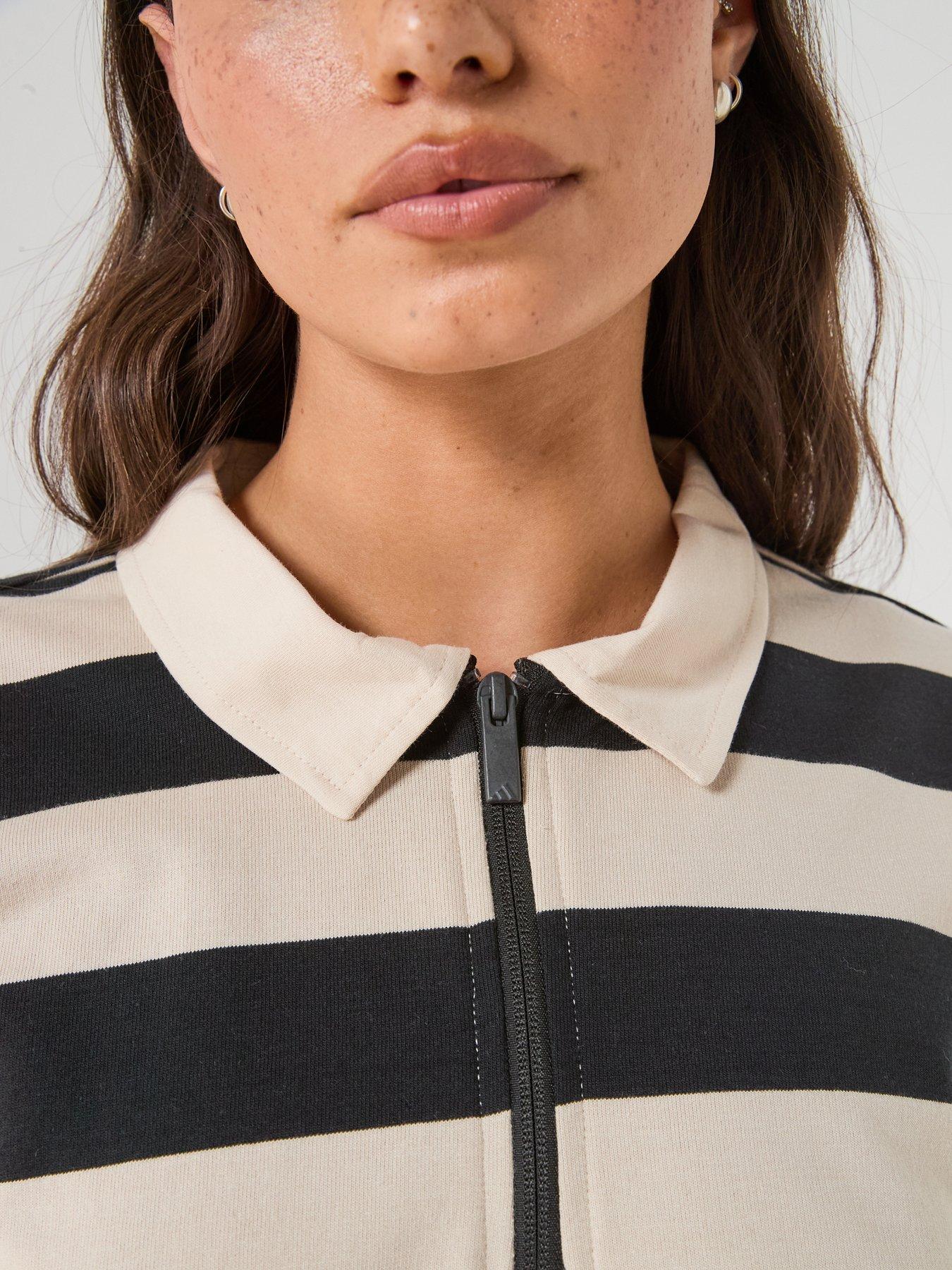 Image 6 of 6 of adidas Sportswear Womens Essentials French Terry Long Sleeve Polo - Black
