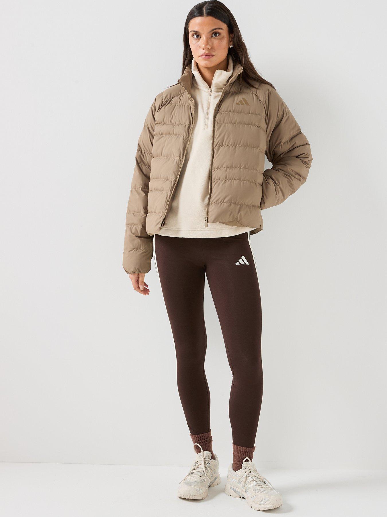 Image 3 of 6 of adidas Sportswear Womens Polar Fleece Quarter-zip - Beige