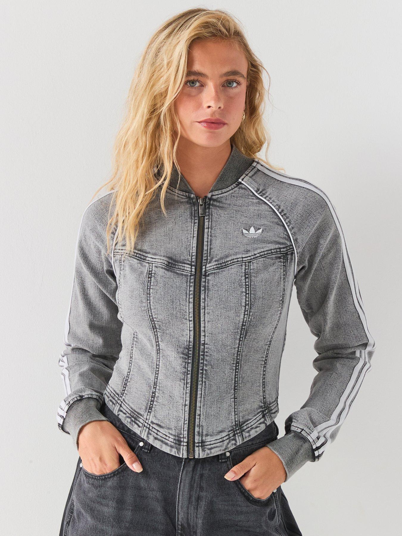 adidas Originals Womens Denim Track Top - Grey