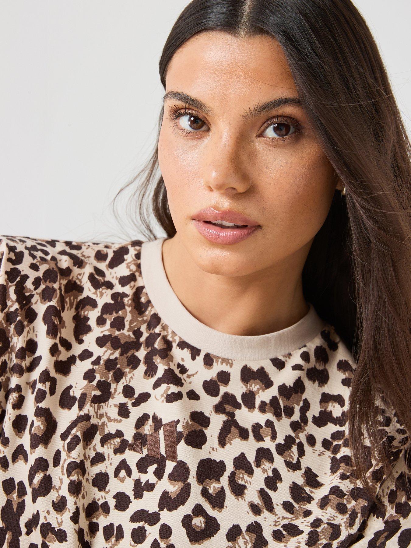 Image 4 of 6 of adidas Sportswear Womens Leopard Tee - Multicolour