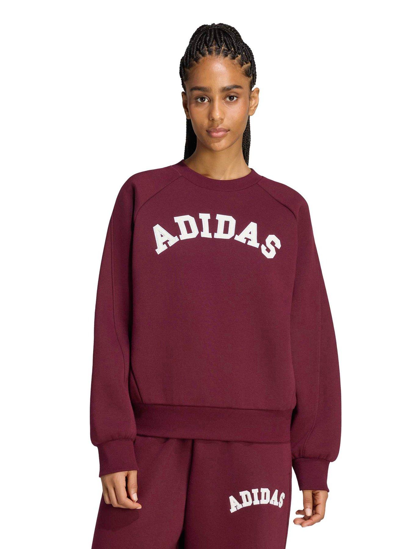 adidas Sportswear Sportswear Womens Fleece Sweat- Burgundy
