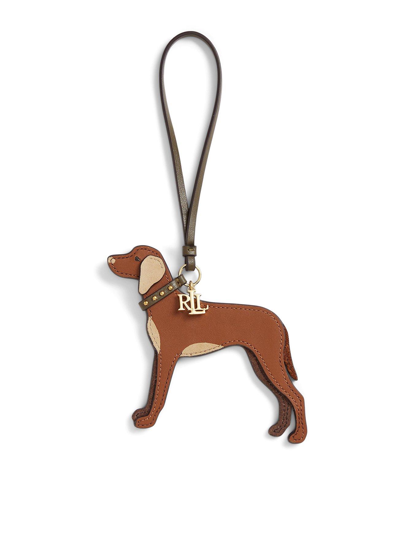 Lauren by Ralph Lauren Suede-Trim Vizsla Bag Charm - Beige