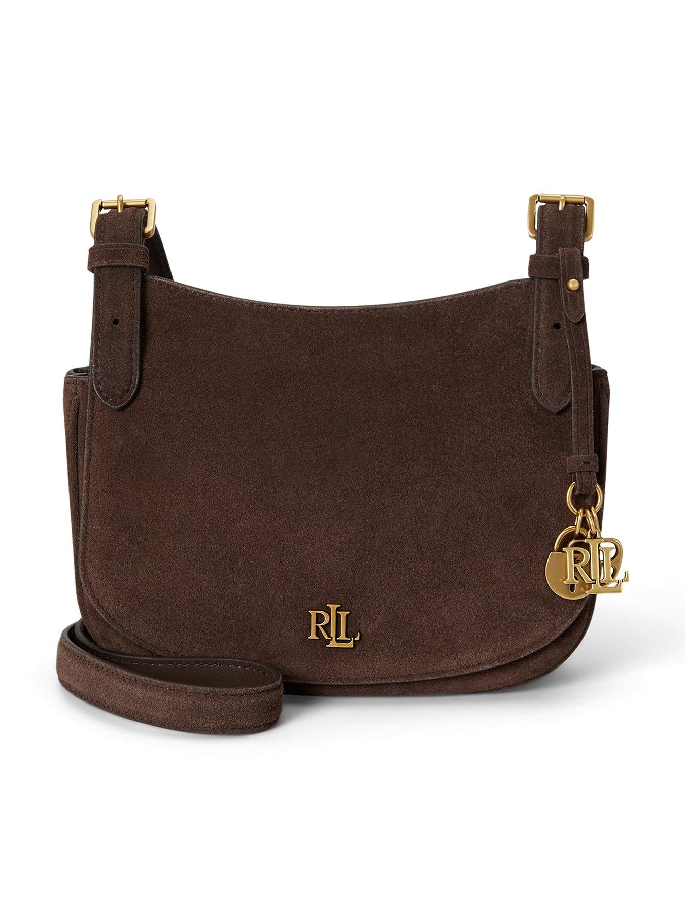 Lauren by Ralph Lauren Medium Marcy Suede Crossbody Bag - Brown