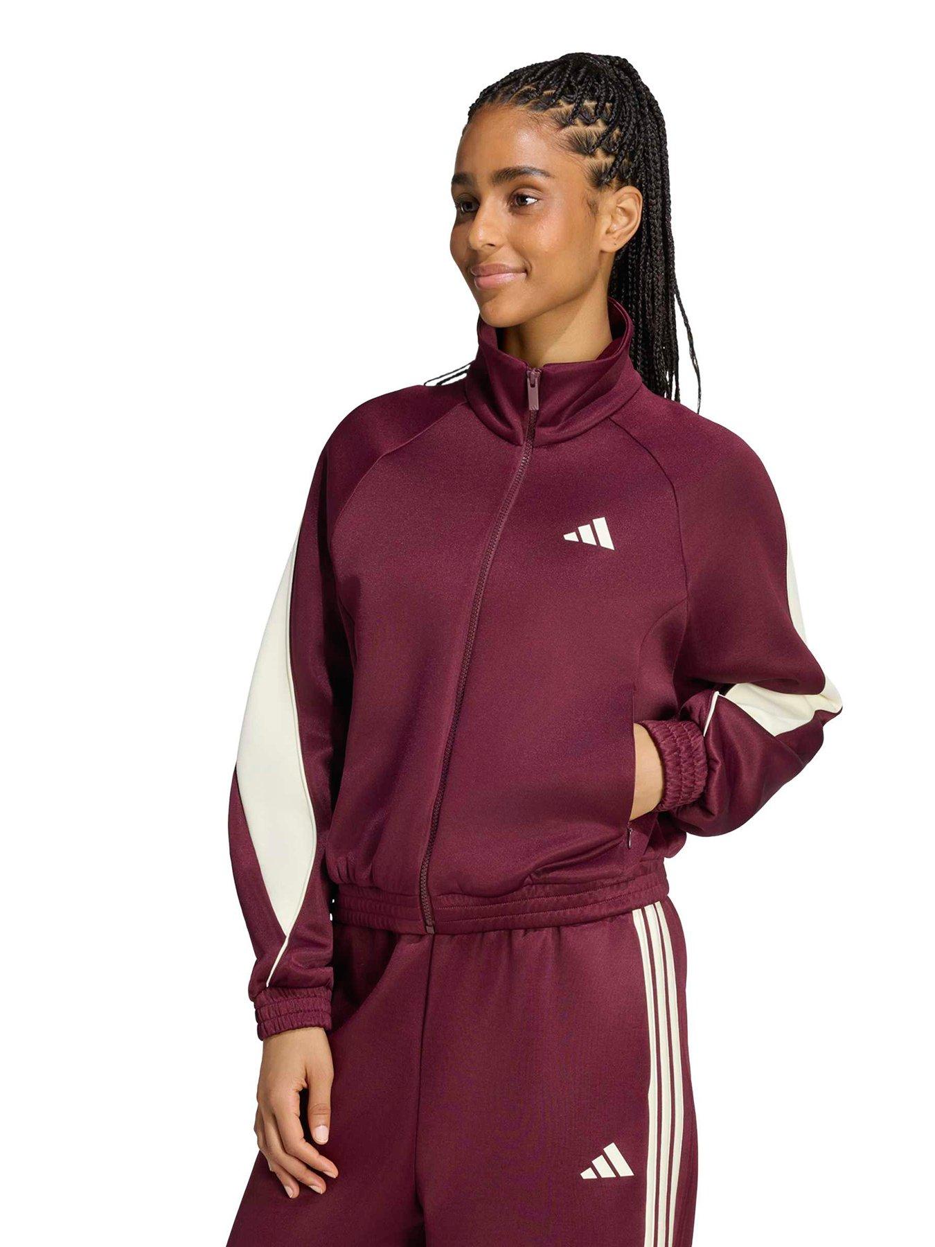 adidas Sportswear Womens Stadium Tracktop - Burgundy