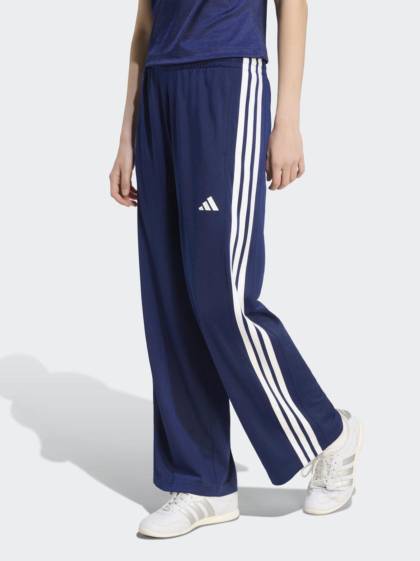 adidas Sportswear Women's 3-Stripes Wide Joggers - Blue