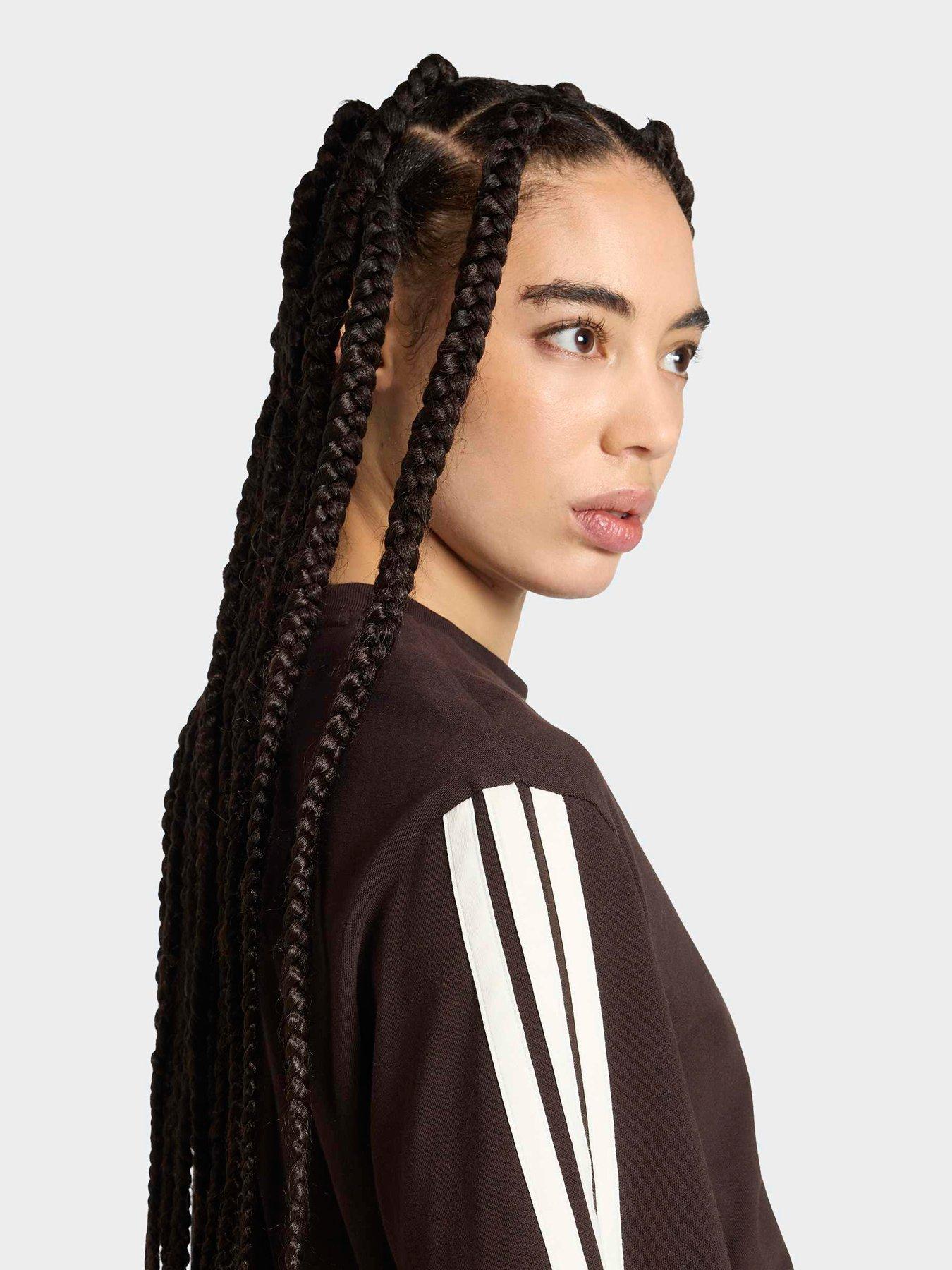 Image 4 of 6 of adidas Sportswear Women's Essentials 3-Stripe T-Shirt - Brown