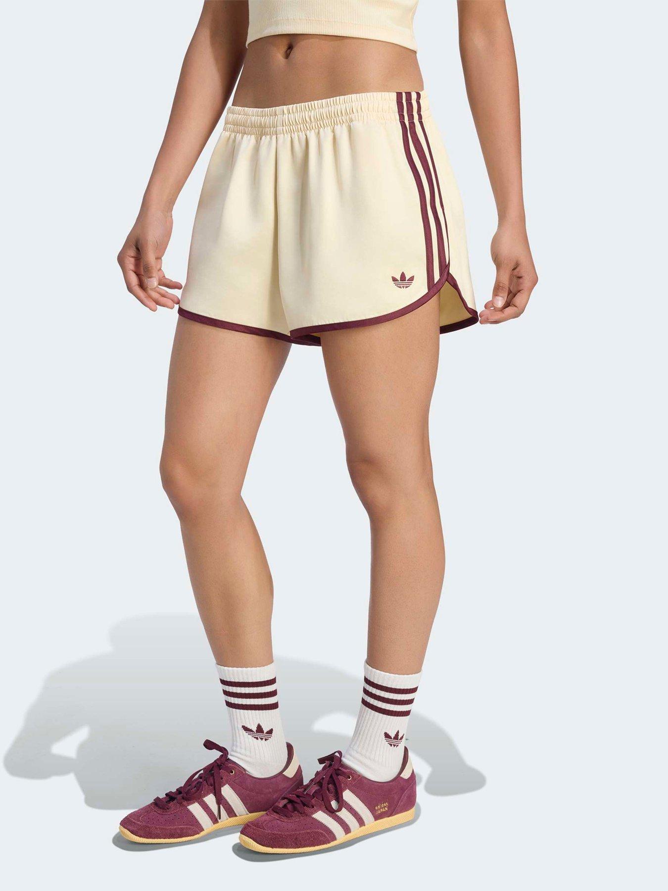 adidas Originals Women's Satin 3S Sprinter Shorts - Yellow