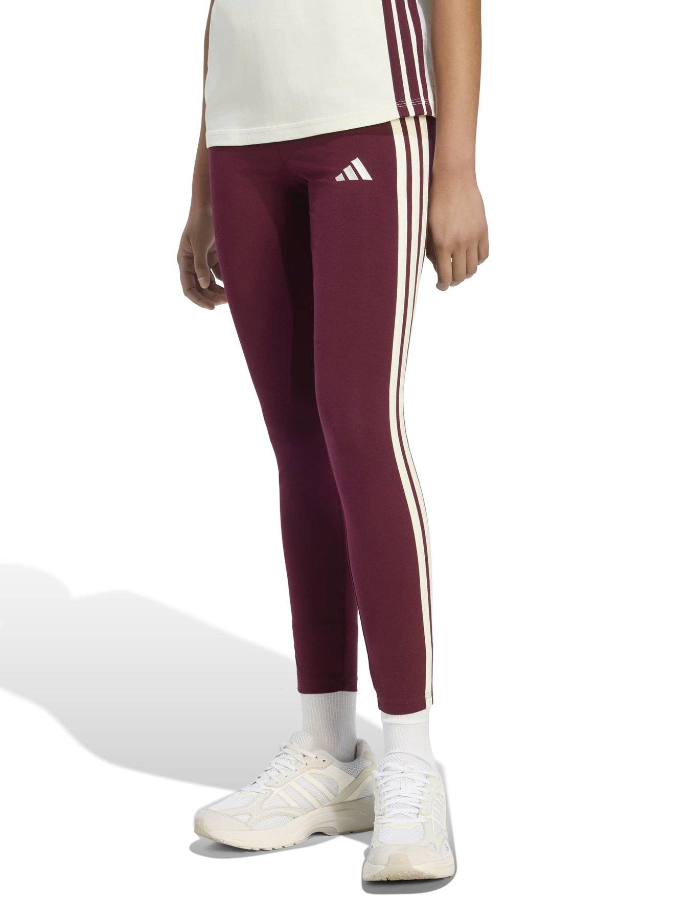 Image 1 of 4 of adidas Sportswear Womens Essentials 3-stripes Cotton Leggings - Red