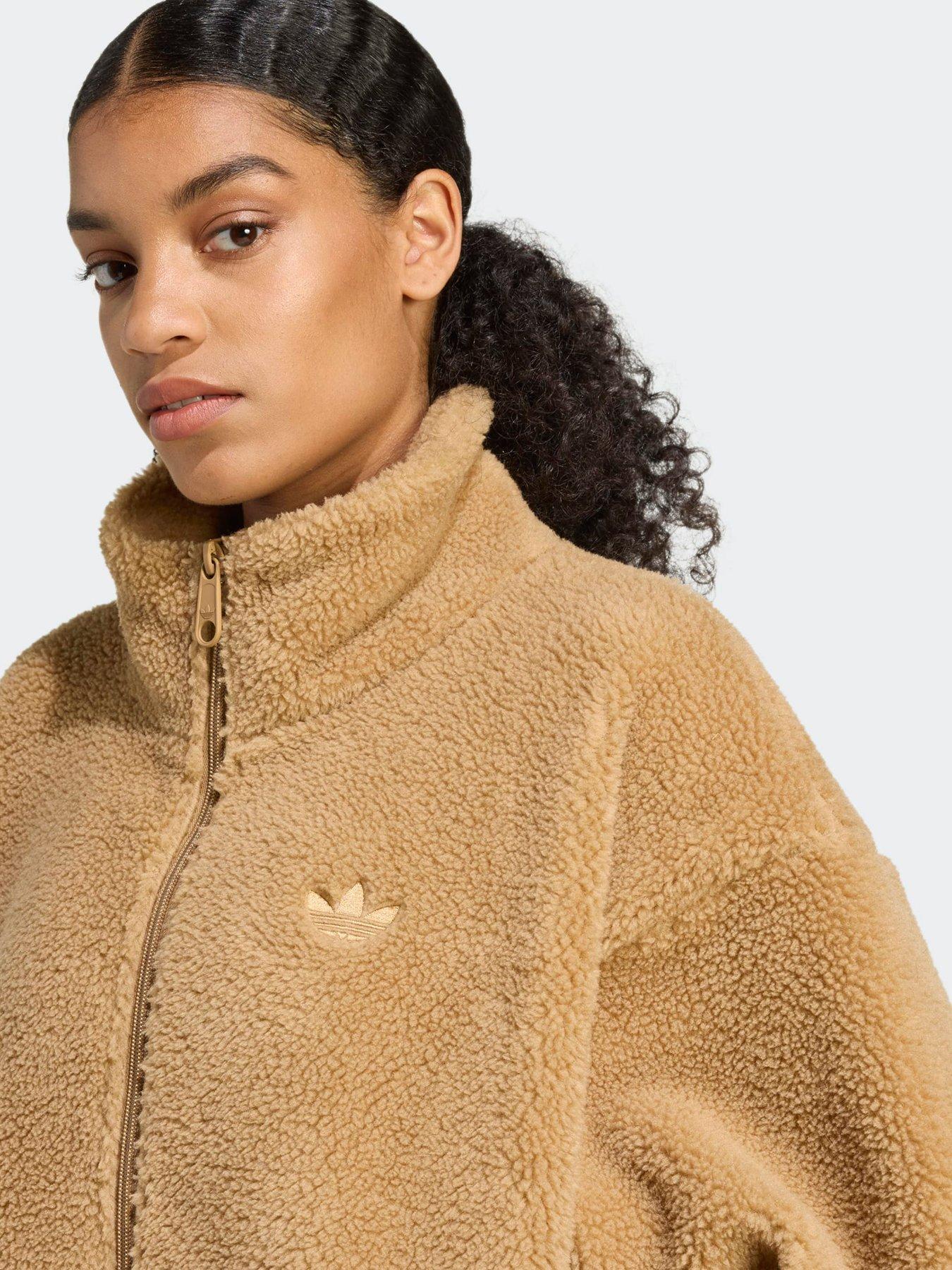Image 4 of 6 of adidas Originals Womens Essential Teddy Jacket - Brown