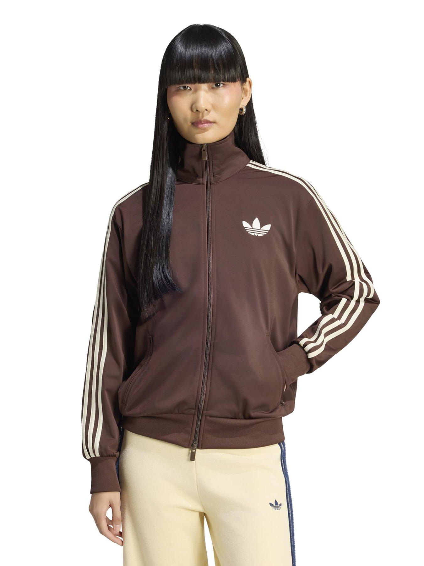 adidas Originals Womens Firebird Loose Track Top - Brown