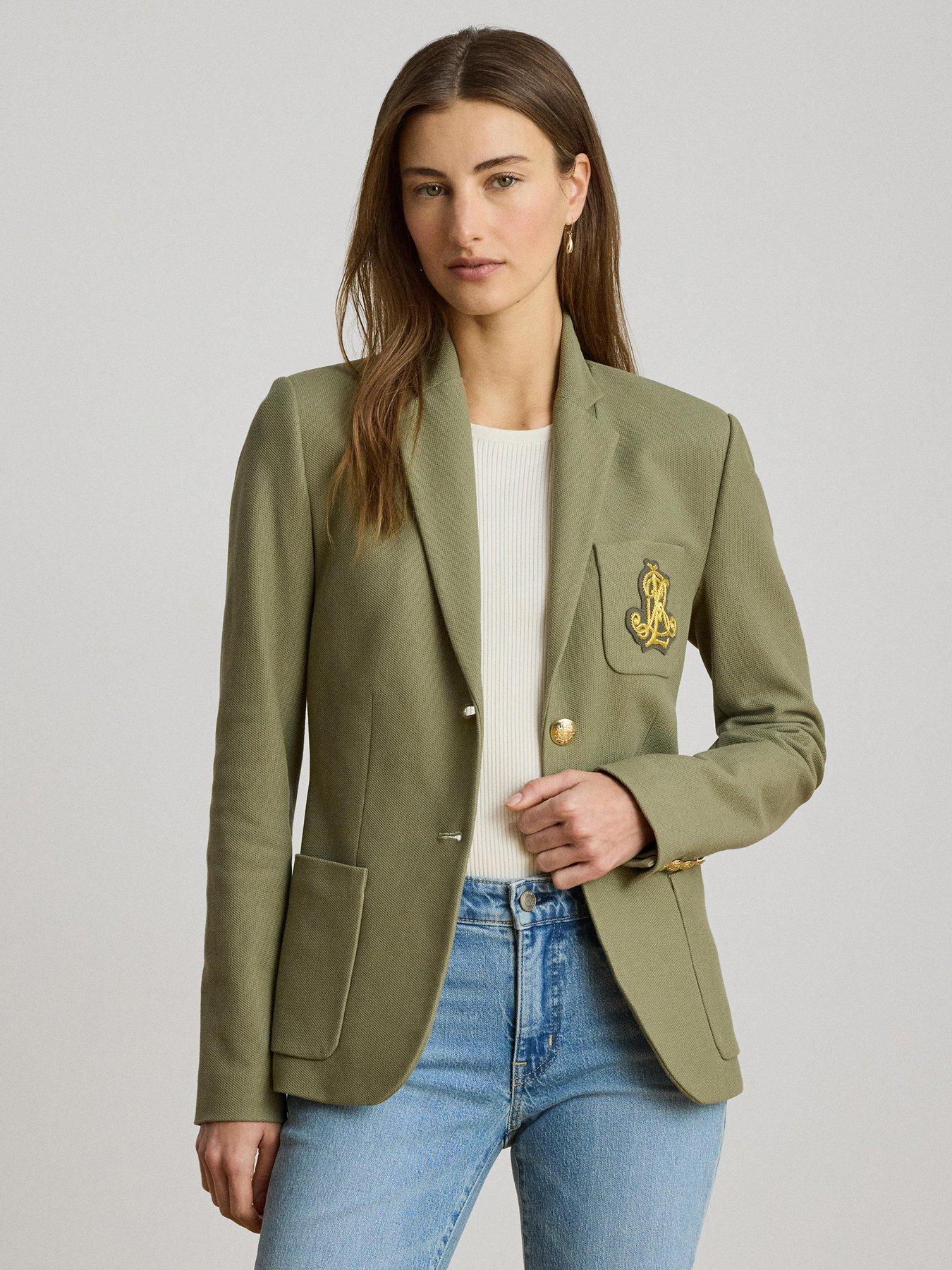 Lauren by Ralph Lauren Bullion Jacquard Blazer - Light Agave